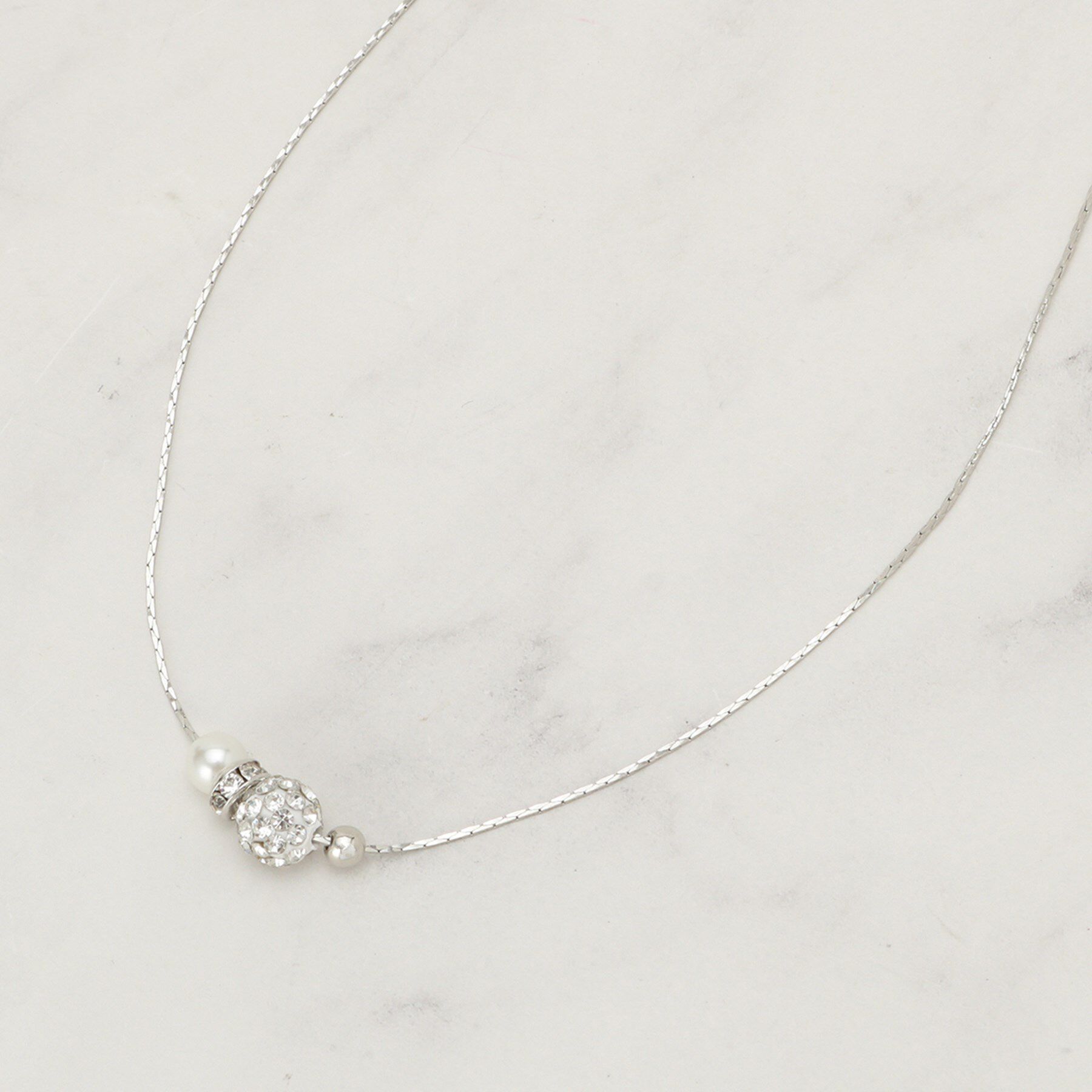 SHOO･LA･RUE「【セレモニー】ロンデルパヴェショートネックレス」|ネックレス|