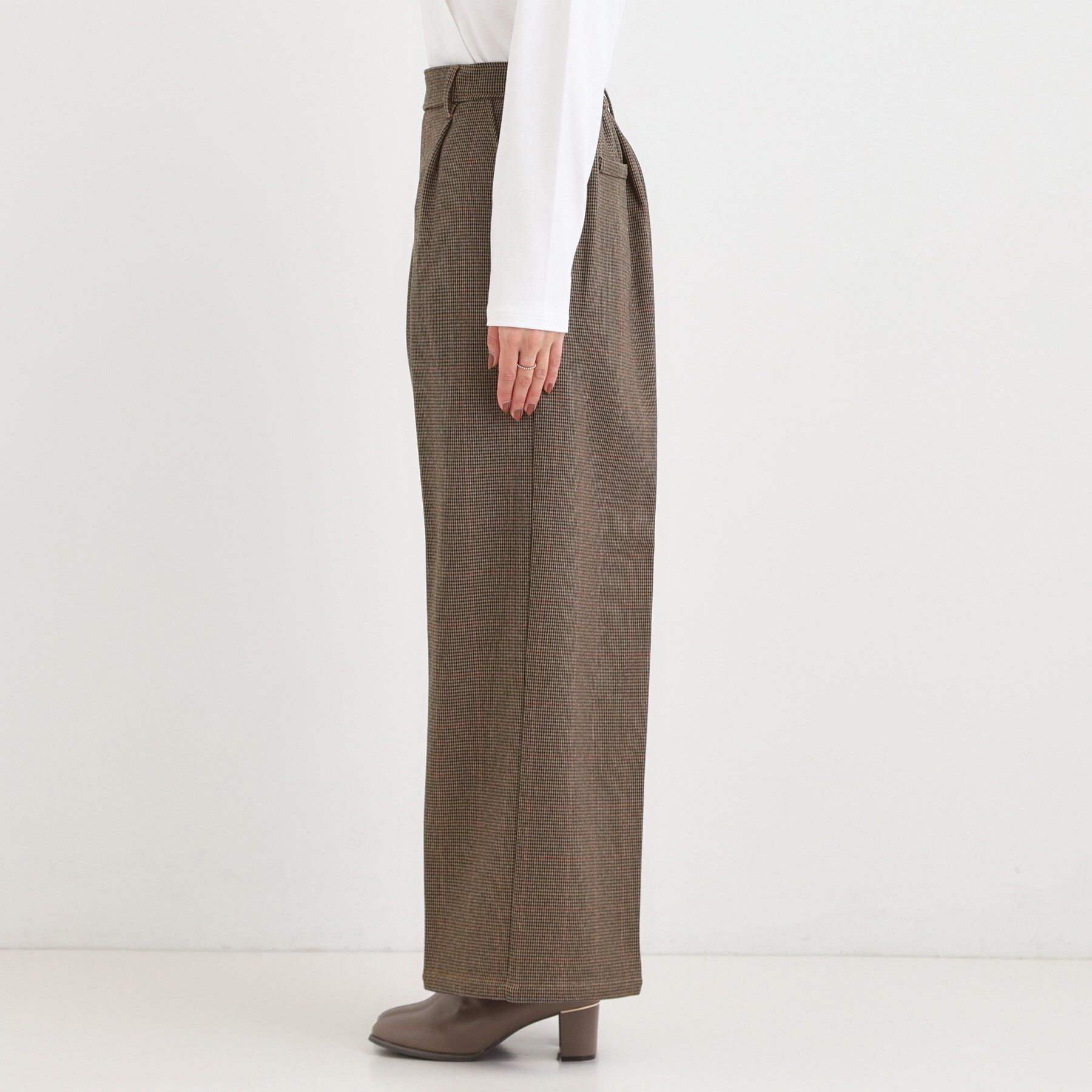 SHOO･LA･RUE「【着丈選べる】ウールフィールあったか裏起毛ワイドパンツ」|その他|