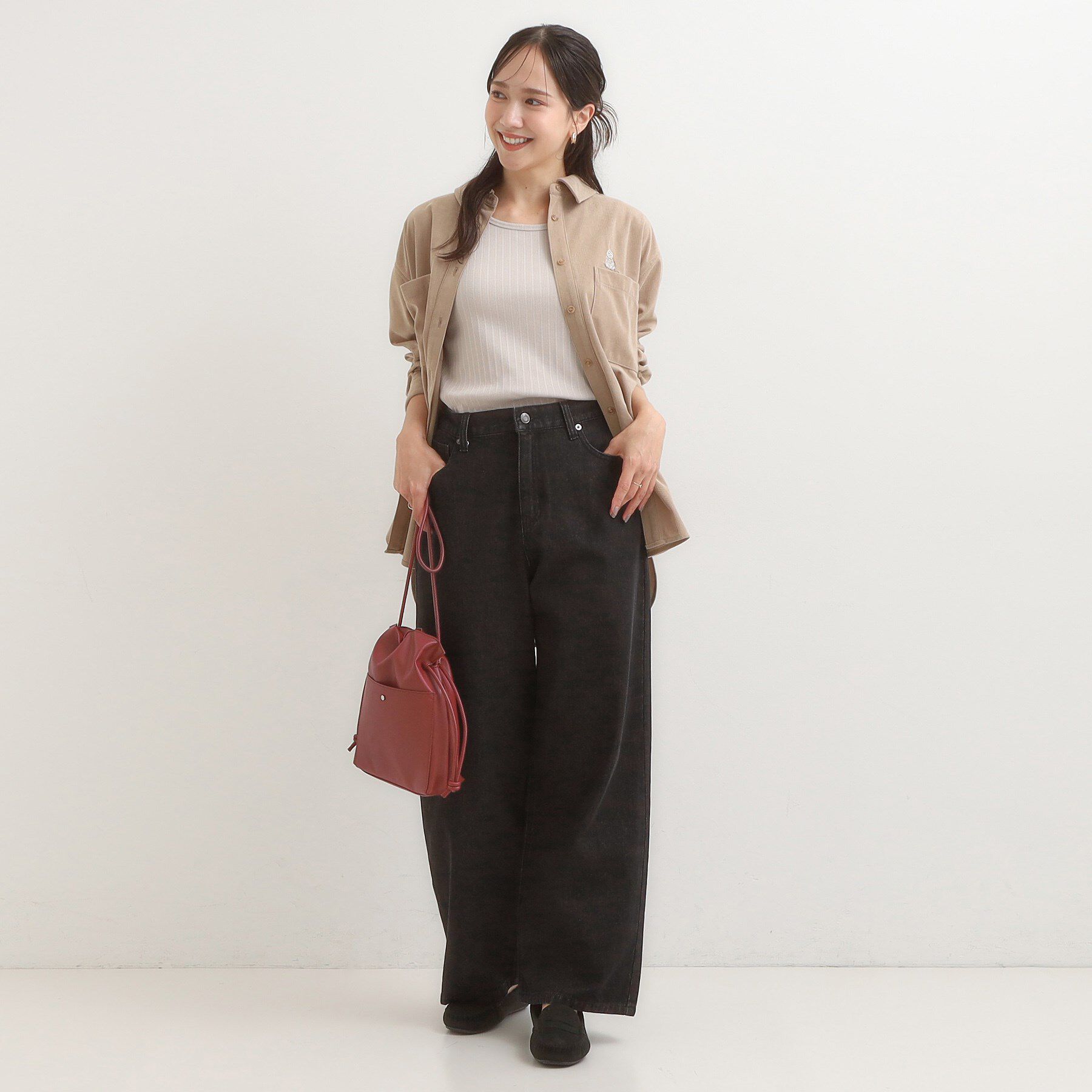 SHOO･LA･RUE「【旭山動物園応援商品】ポケット刺繍デニム」|デニム|