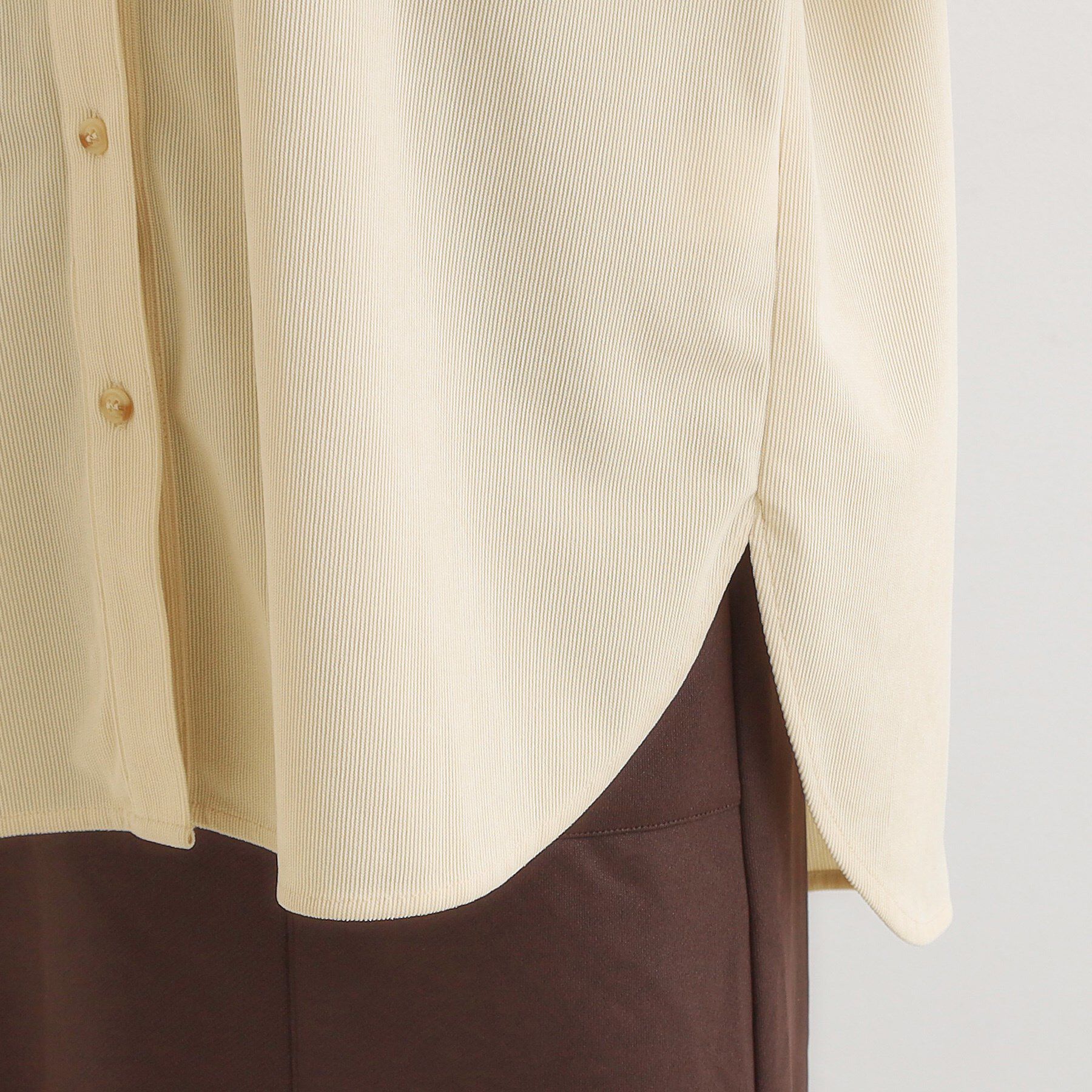 SHOO･LA･RUE「【旭山動物園応援商品】ワンポイント刺繍 コーデュロイシャツ」|シャツ・ブラウス|