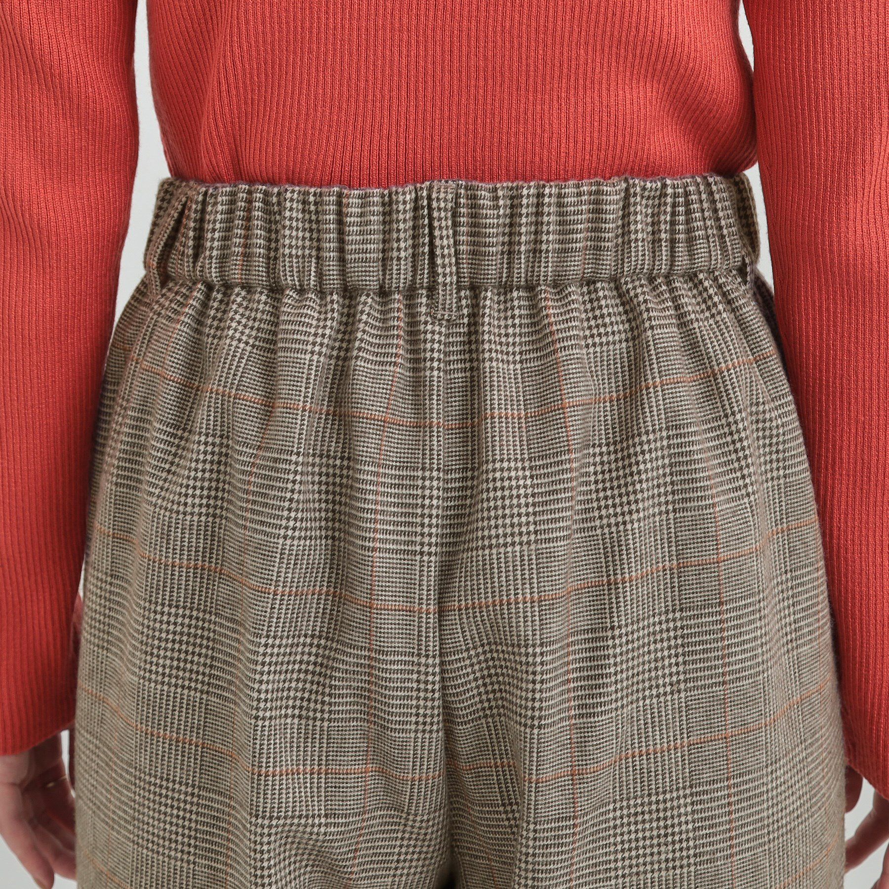 SHOO･LA･RUE「【あったか】裏起毛チェックカーブパンツ」|その他|