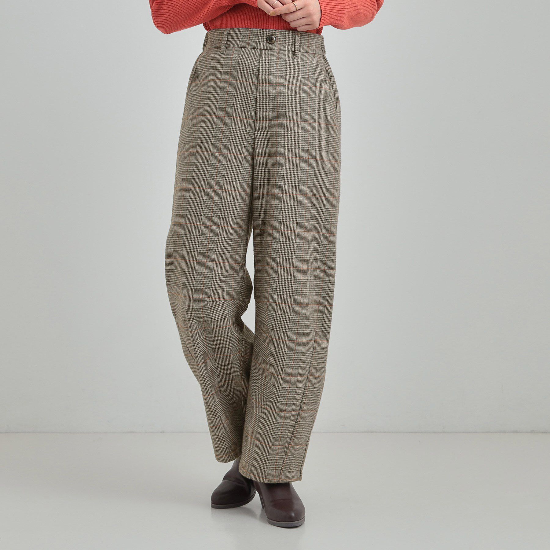 SHOO･LA･RUE「【あったか】裏起毛チェックカーブパンツ」|その他|