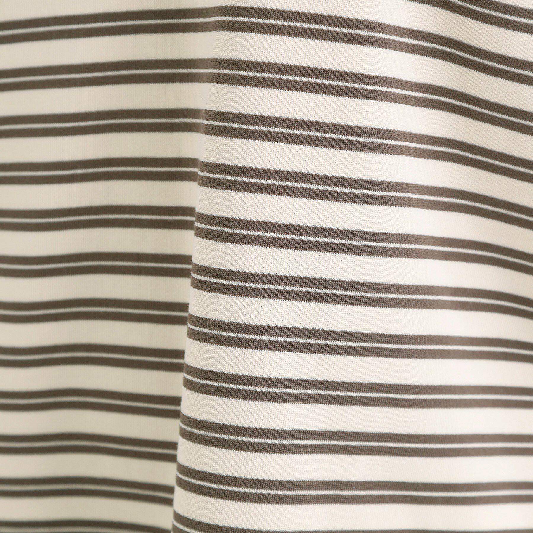 SHOO･LA･RUE「【S-LL/洗濯機可】マルチボーダー ミニ裏毛トップス」|Tシャツ・カットソー|