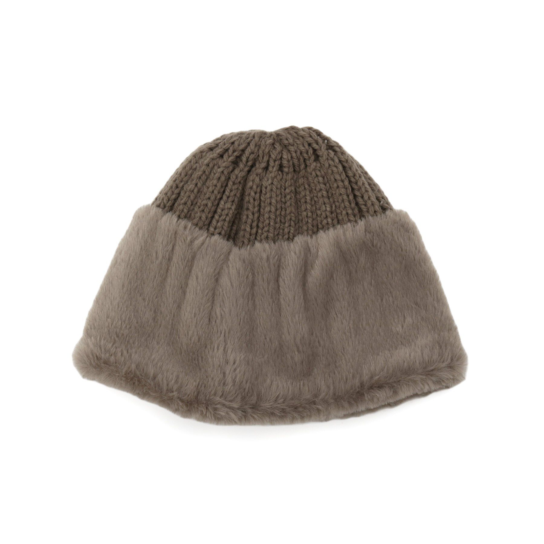 SHOO･LA･RUE「ニット&times;フェイクファーワッチ」|ニット帽|