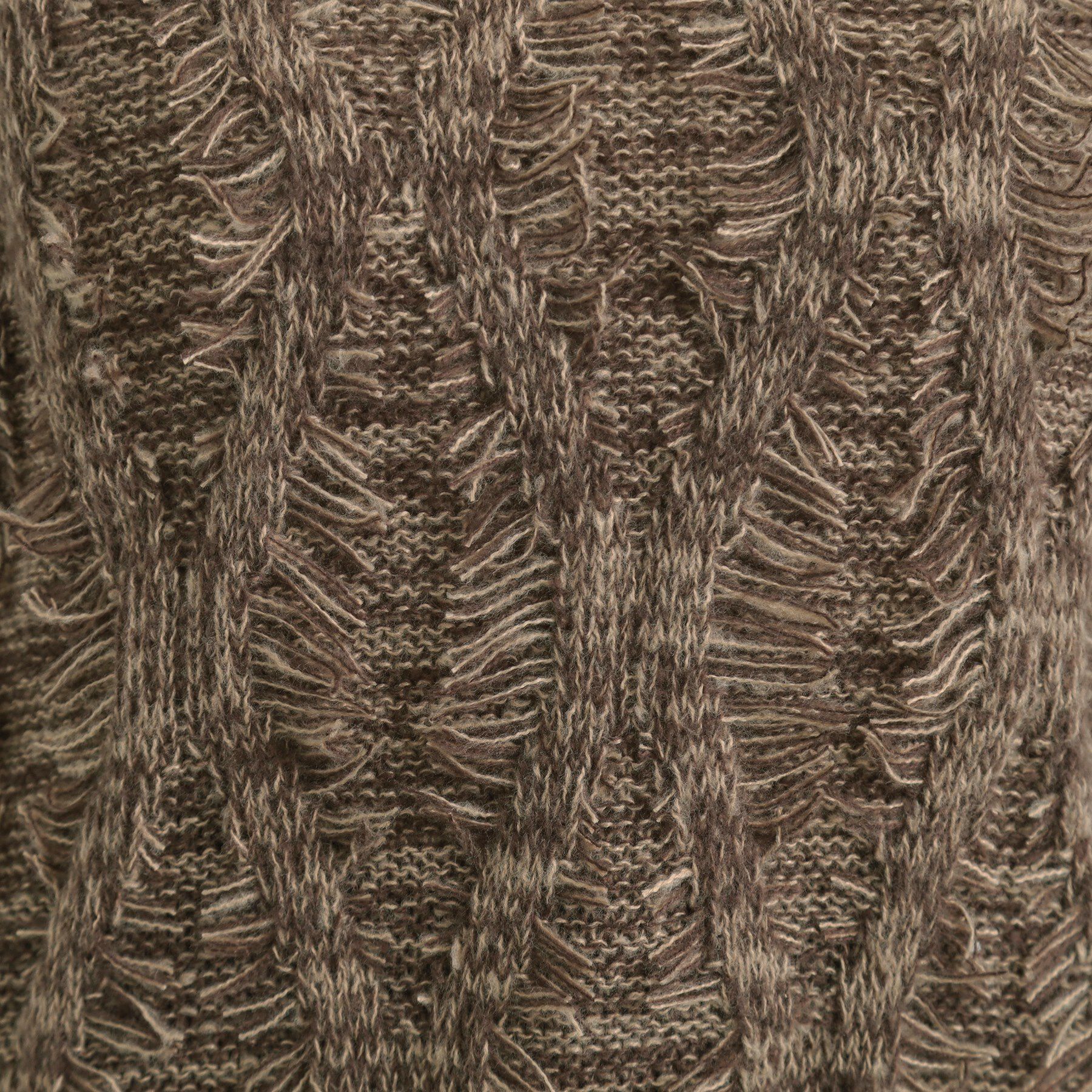 SHOO･LA･RUE「【S-LL】大人も着やすいシックなカラー 主役級フリンジニット」|ニット・セーター|