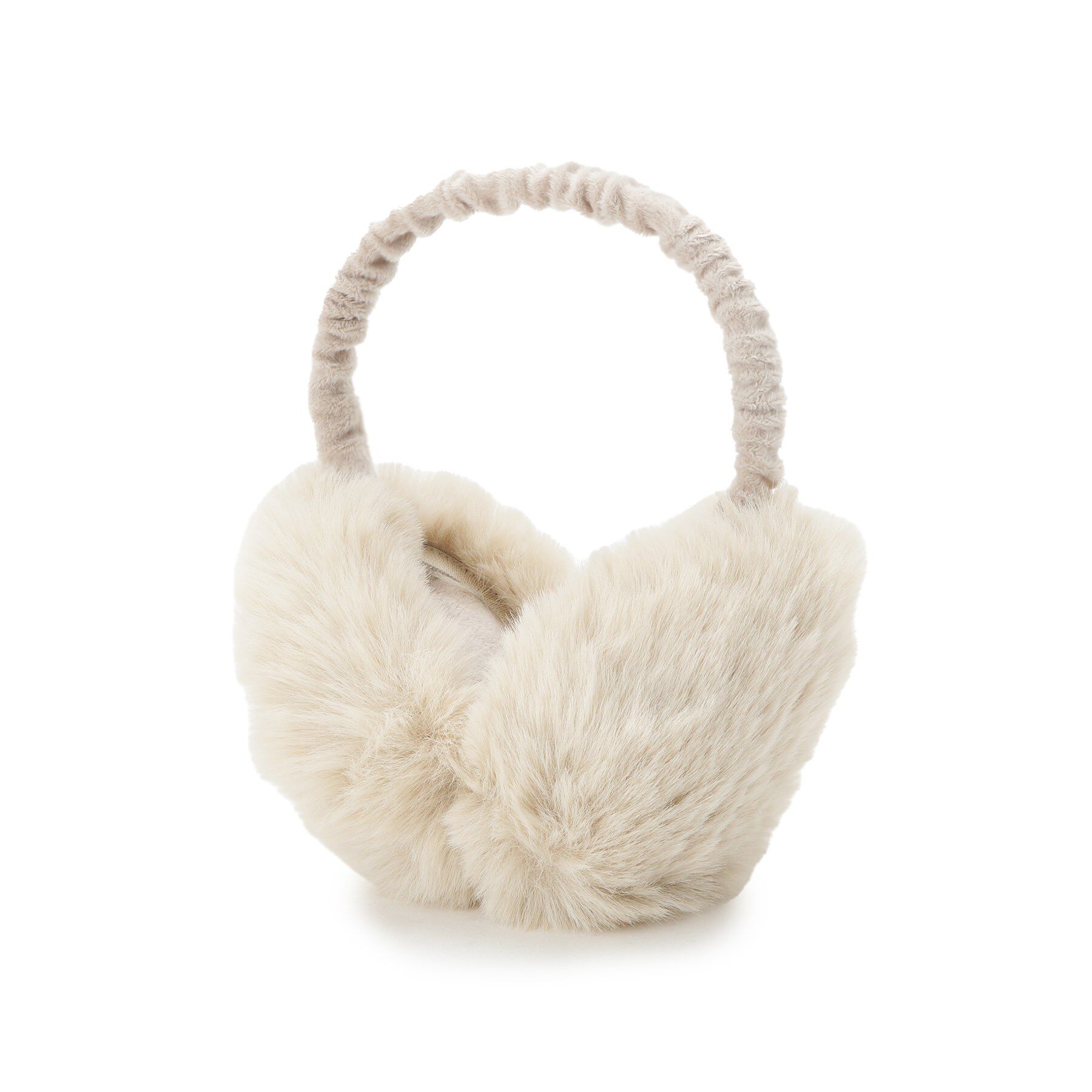 SHOO･LA･RUE「【折りたたみ】フェイクファーイヤマフ」|イヤーマフ|ベージュ(052)