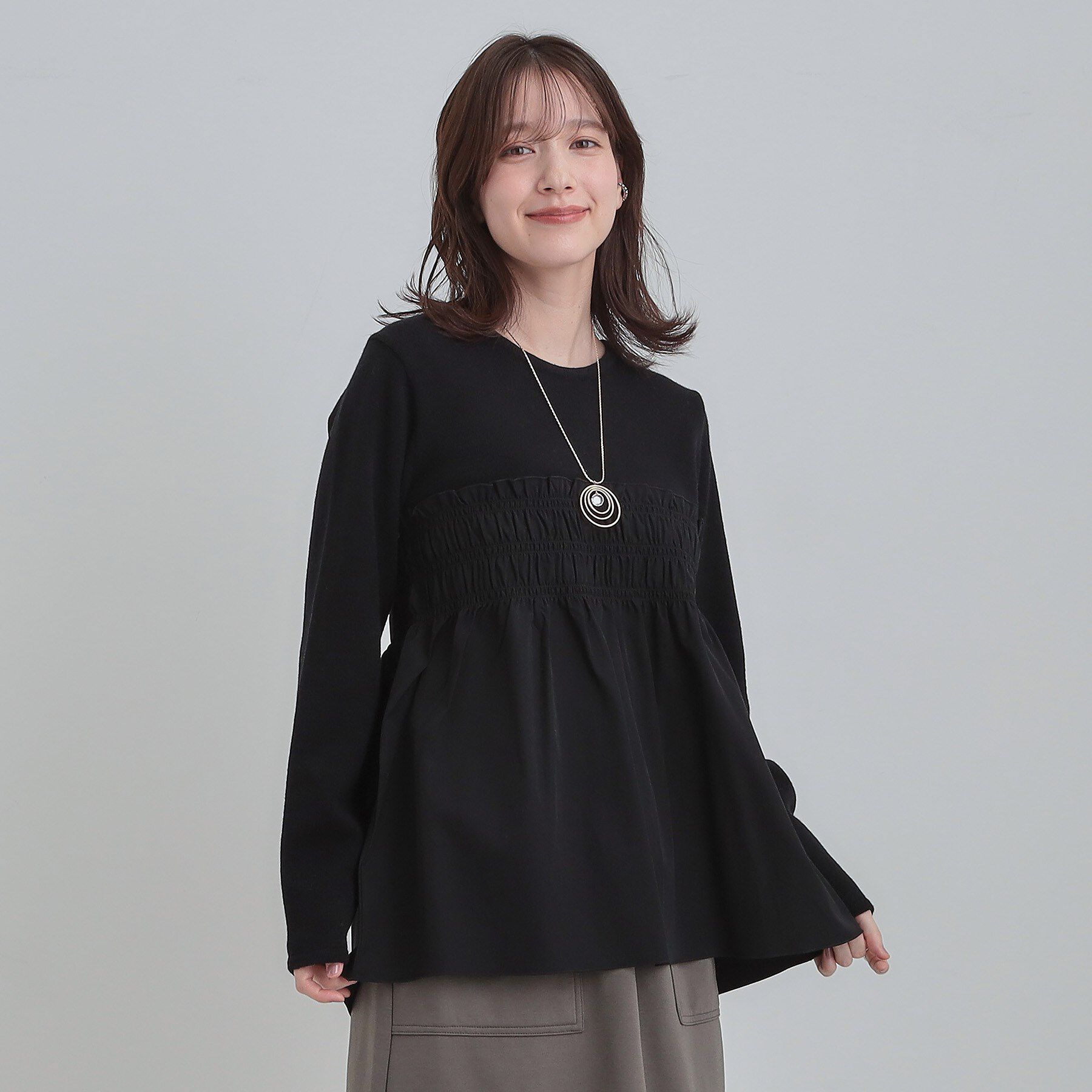 SHOO･LA･RUE「【S-LL】ビスチェ風ドッキングトップス」|チュニック|