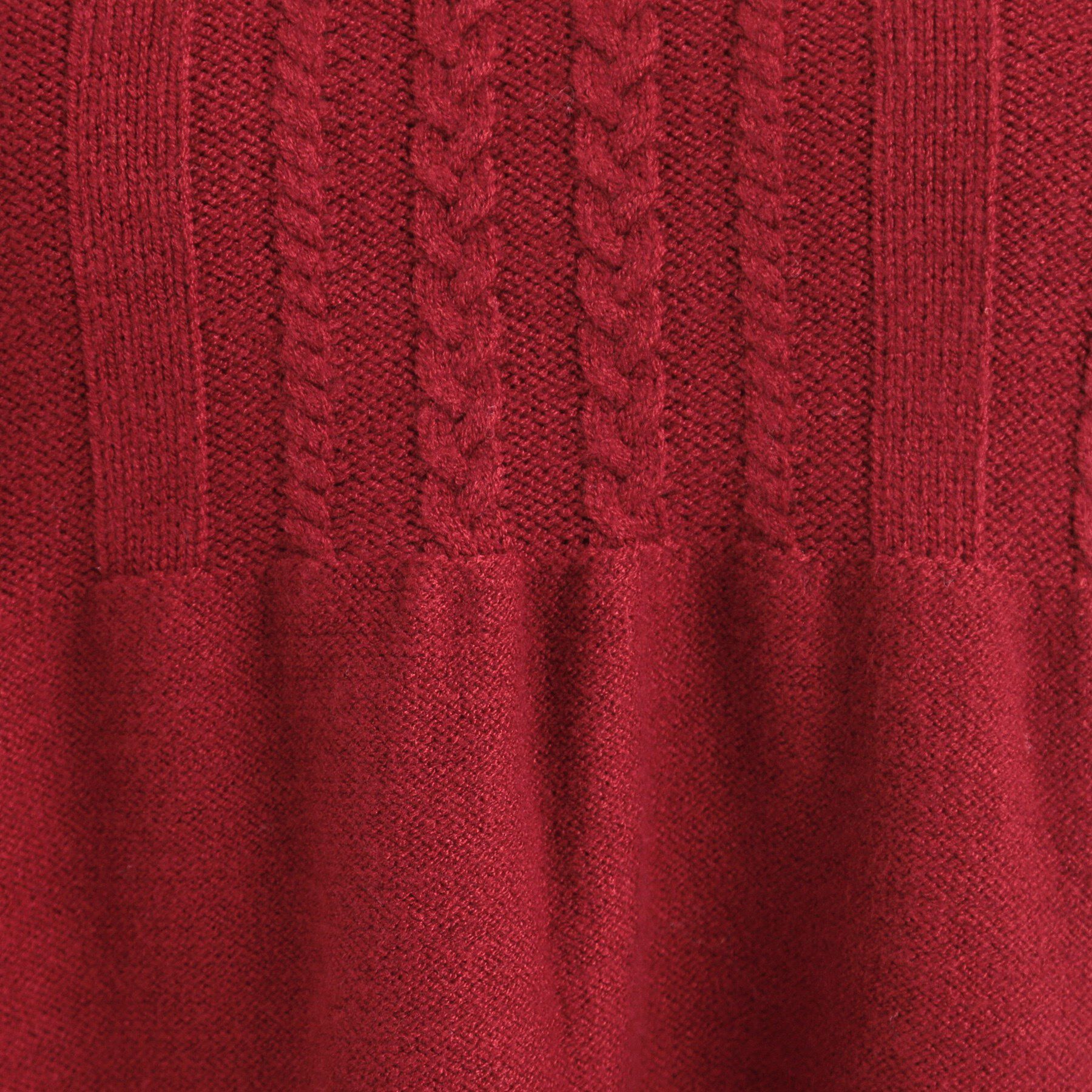 SHOO･LA･RUE「気になるお腹周りをカバー ケーブル編みペプラムニット」|ニット・セーター|