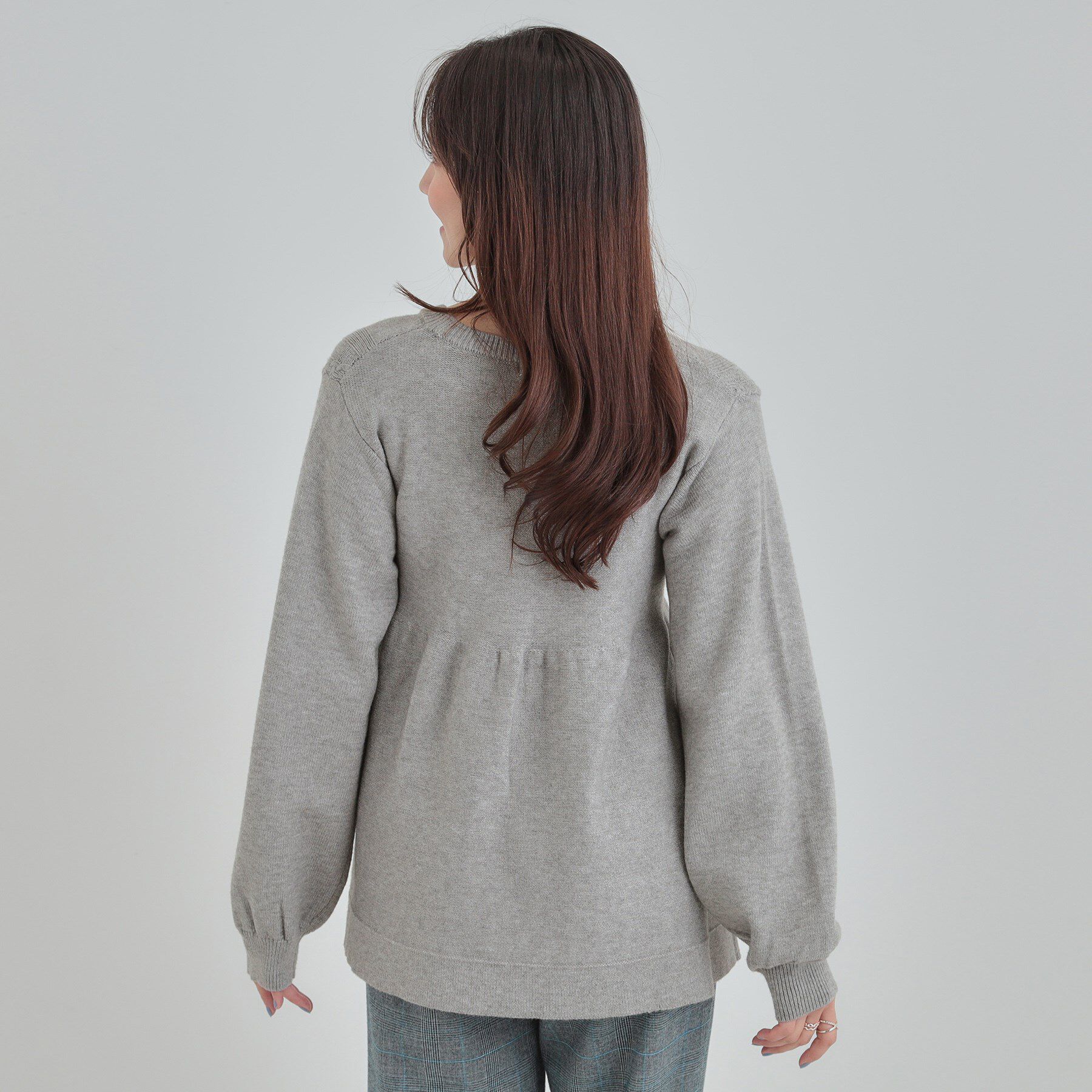 SHOO･LA･RUE「気になるお腹周りをカバー ケーブル編みペプラムニット」|ニット・セーター|