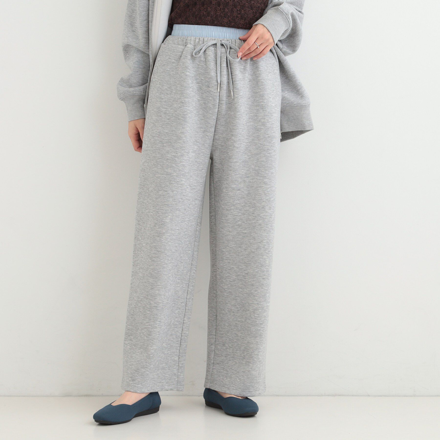 SHOO･LA･RUE「【セットアップ可/S-LL/なめらかタッチ】ダブルウエスト レイヤードパンツ」|その他|