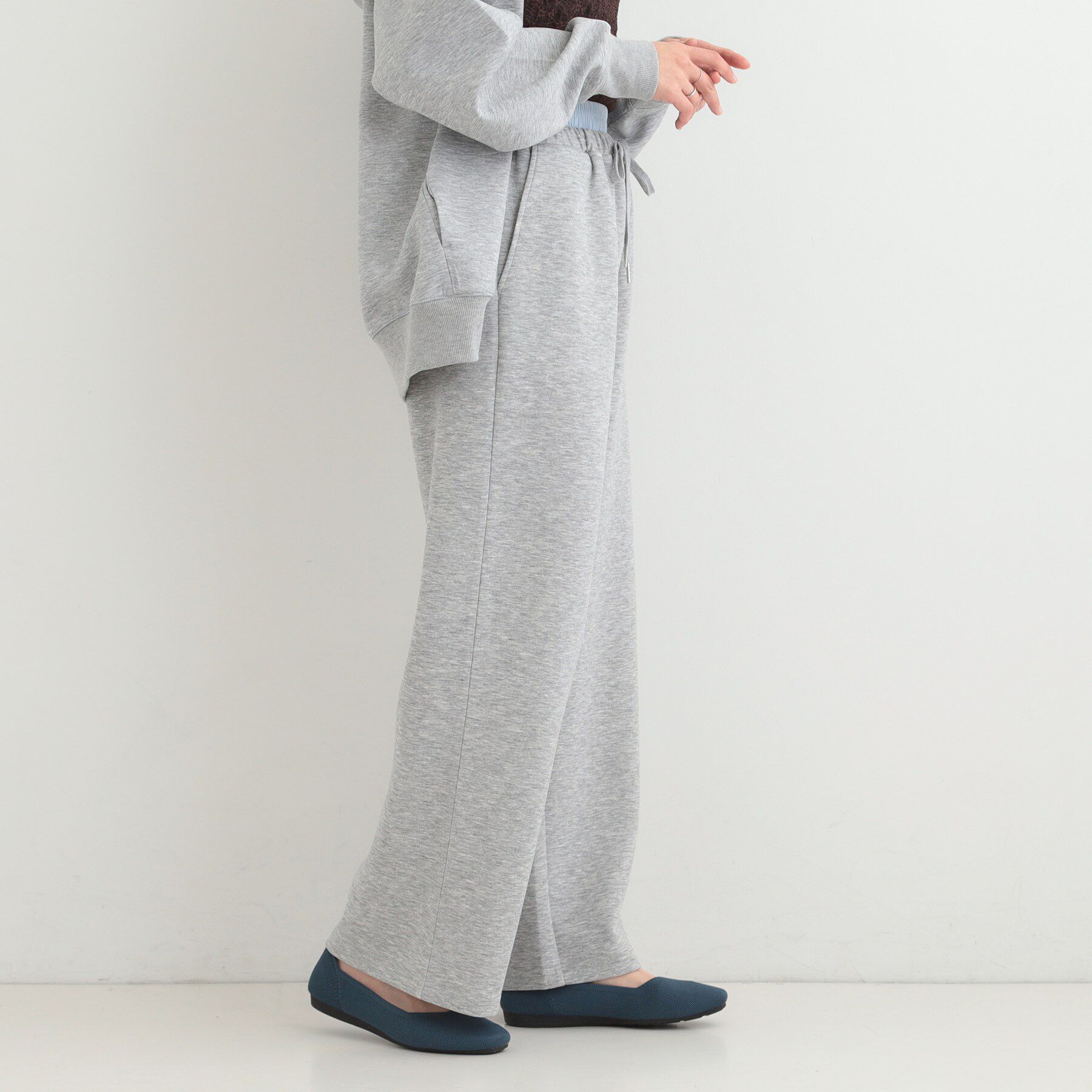 SHOO･LA･RUE「【セットアップ可/S-LL/なめらかタッチ】ダブルウエスト レイヤードパンツ」|その他|