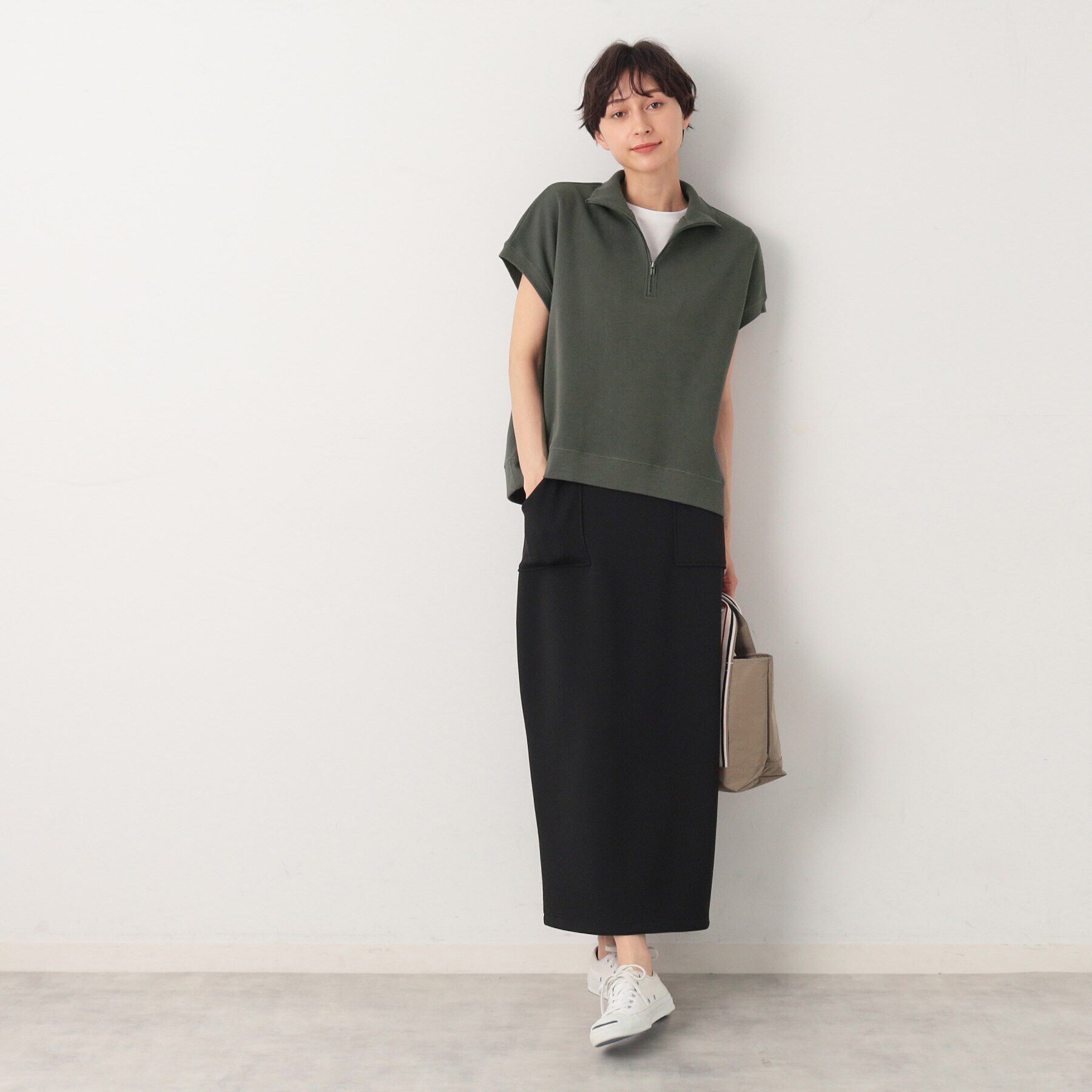 Dessin「【洗える】ハーフジップカットソー」|Tシャツ・カットソー|