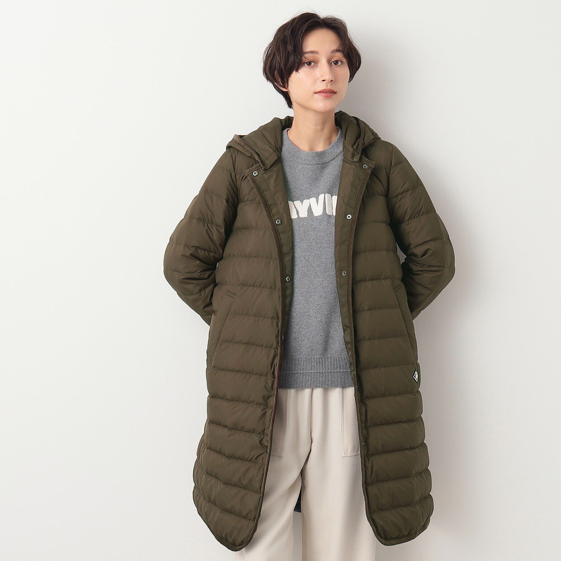Dessin「【2WAY】ミュラーダウンミドルコート（XS～L）」|ダウン|カーキ(028)