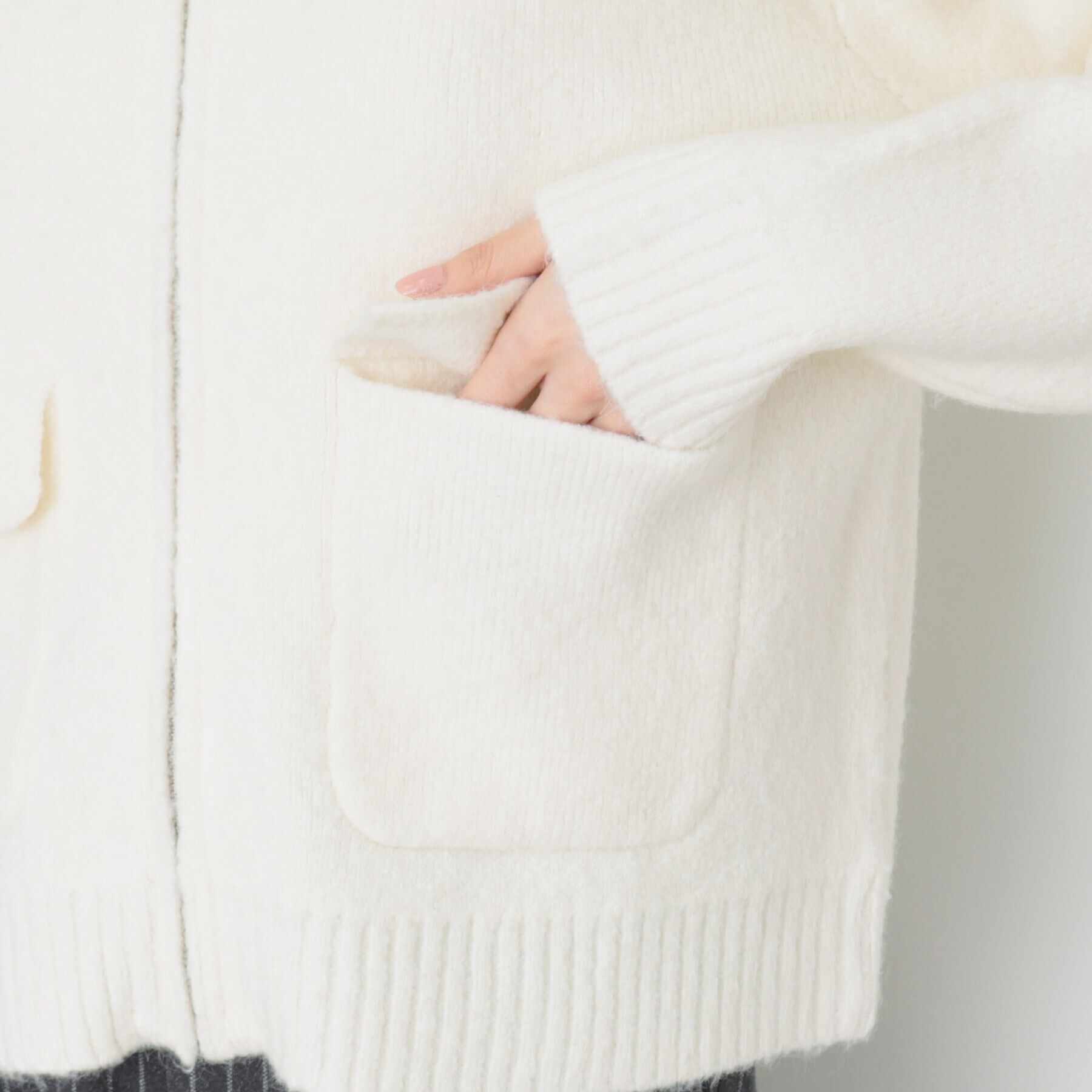 Dessin「【洗える】ダブルフェイスジップアップカーデ」|カーディガン|