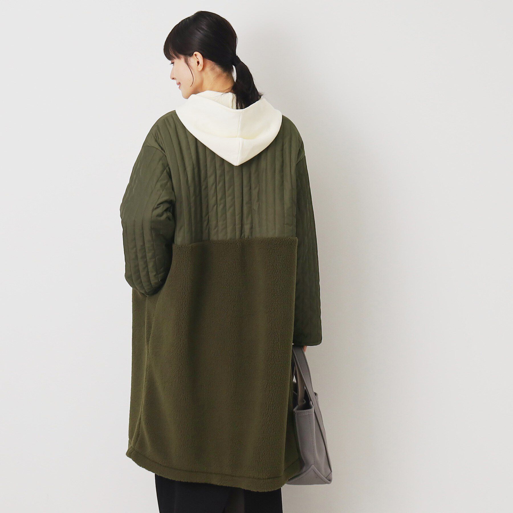 Dessin「中綿キルトドッキングコート（S～L）」|ノーカラーコート|