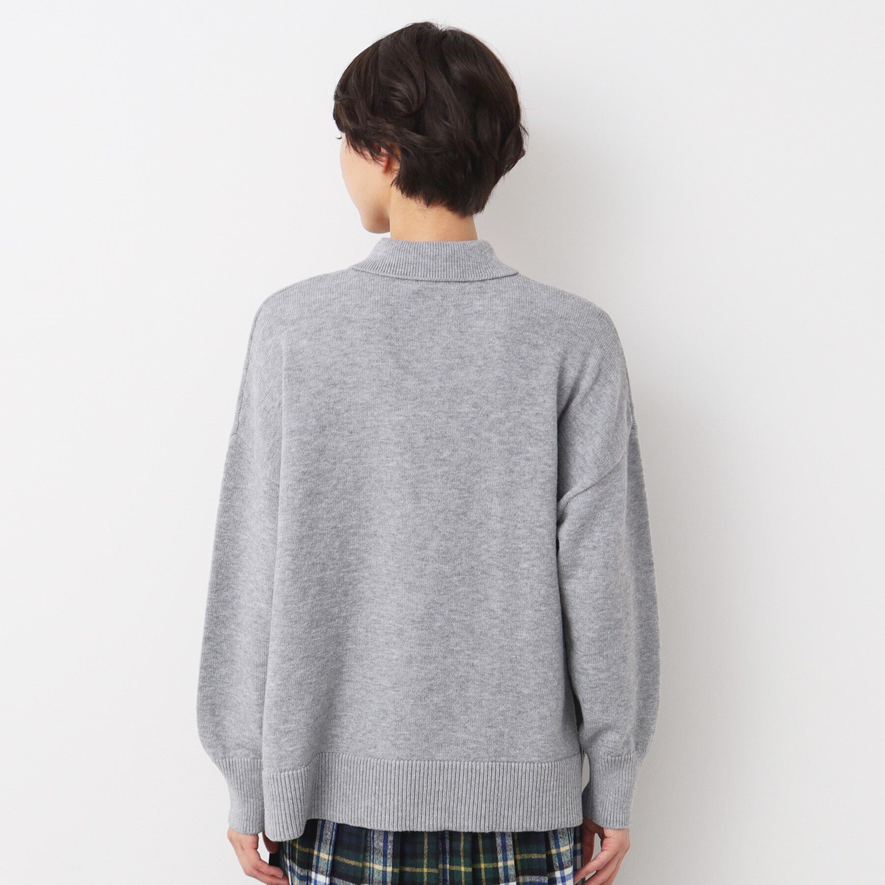 Dessin「【洗える】ボタン付きニットポロ」|ニット・セーター|