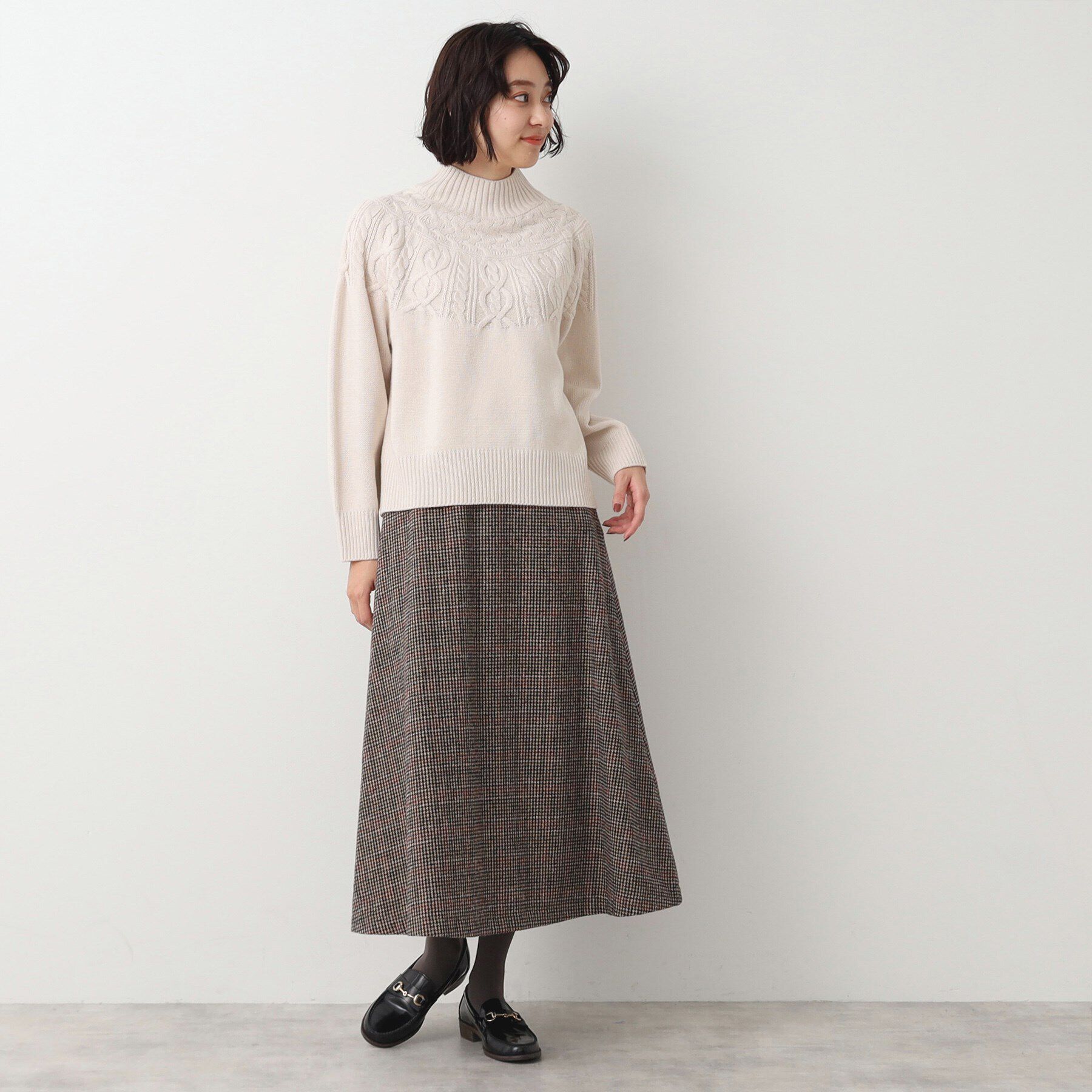 Dessin「【洗える・4サイズ展開】求心ケーブルニット（XS～L）」|ニット・セーター|