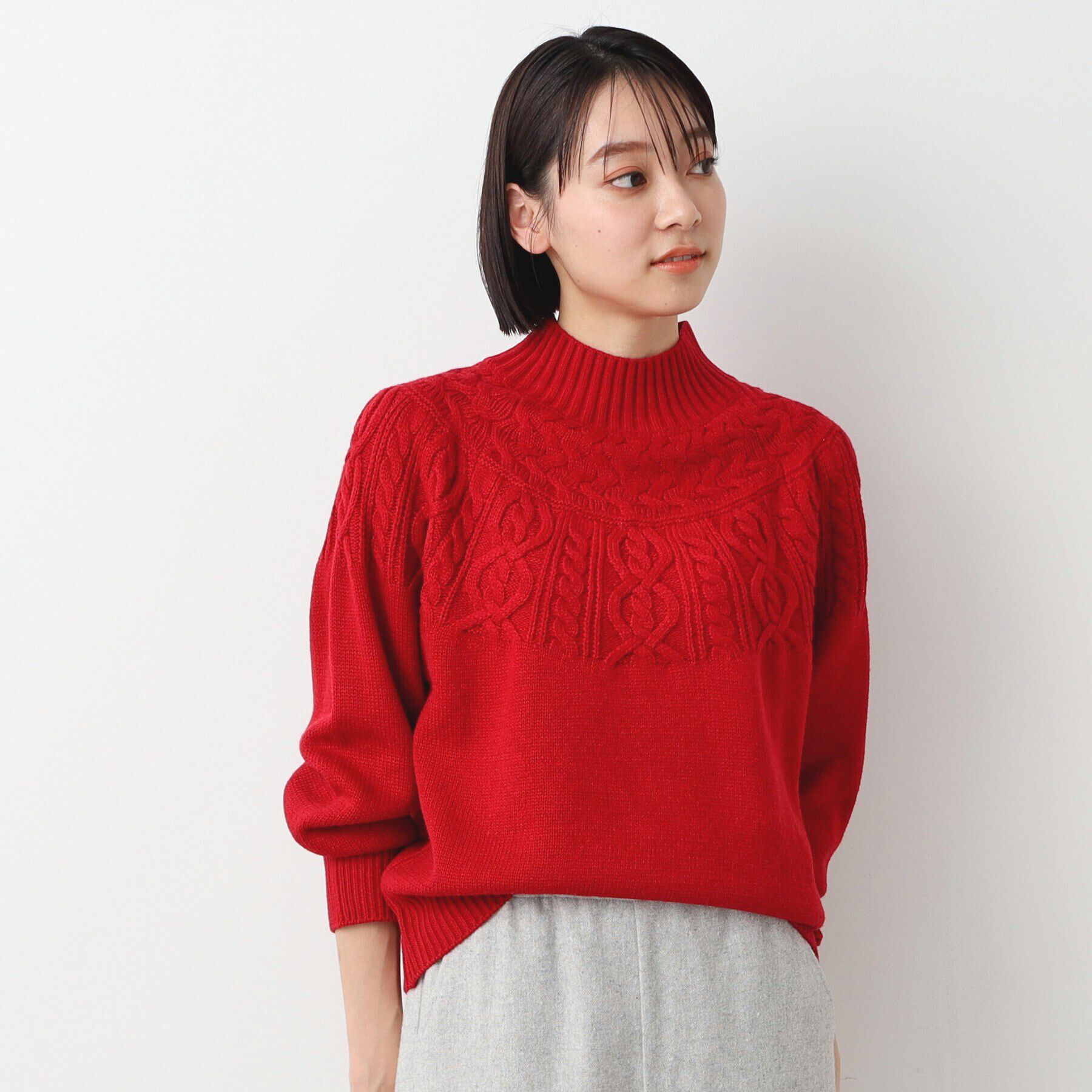 Dessin「【洗える・4サイズ展開】求心ケーブルニット（XS～L）」|ニット・セーター|