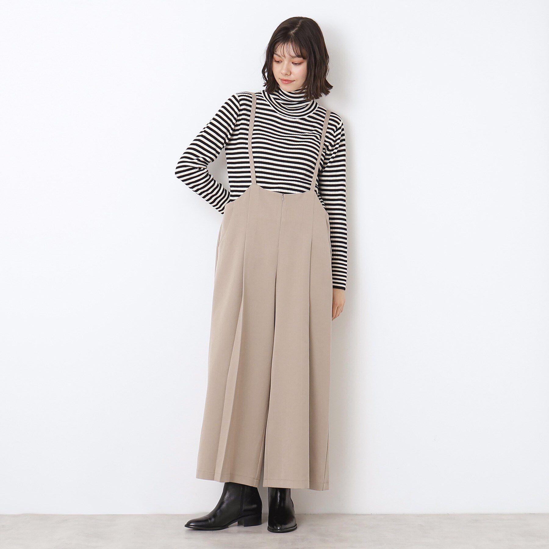 Dessin「【洗える】サロペット風ワイドパンツ」|オールインワン|