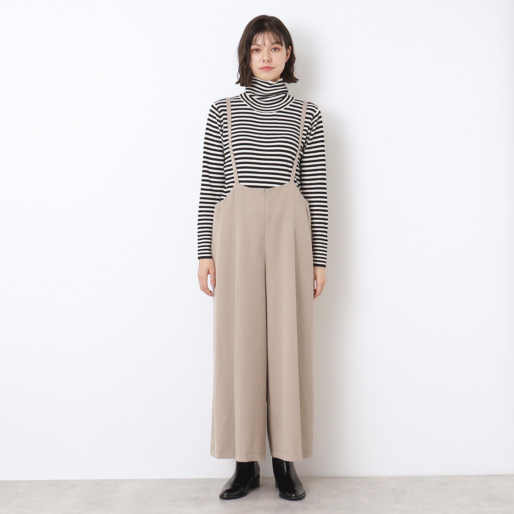 Dessin「【洗える】サロペット風ワイドパンツ」|オールインワン|