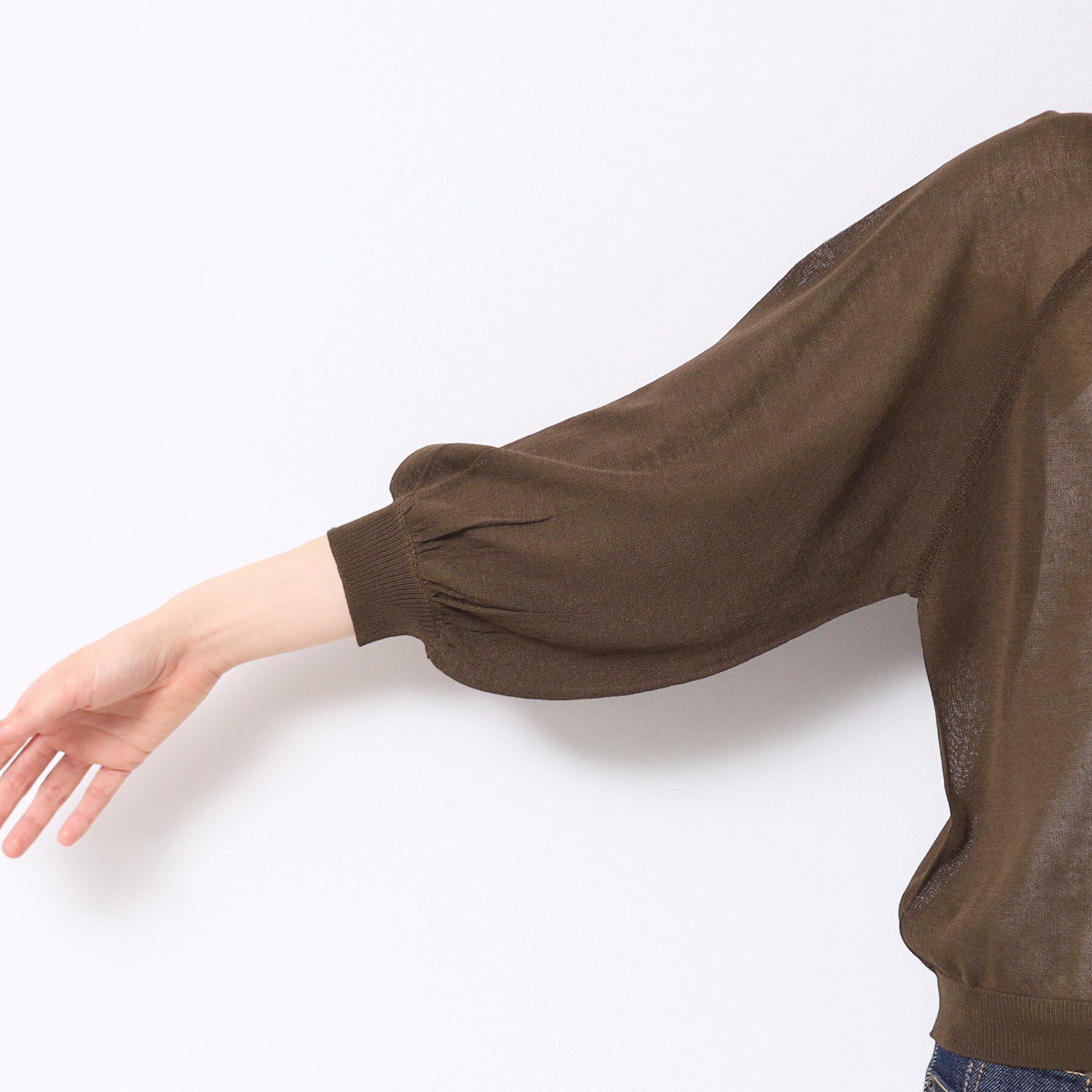 Dessin「【洗える】シアーVネックカーディガン」|カーディガン|