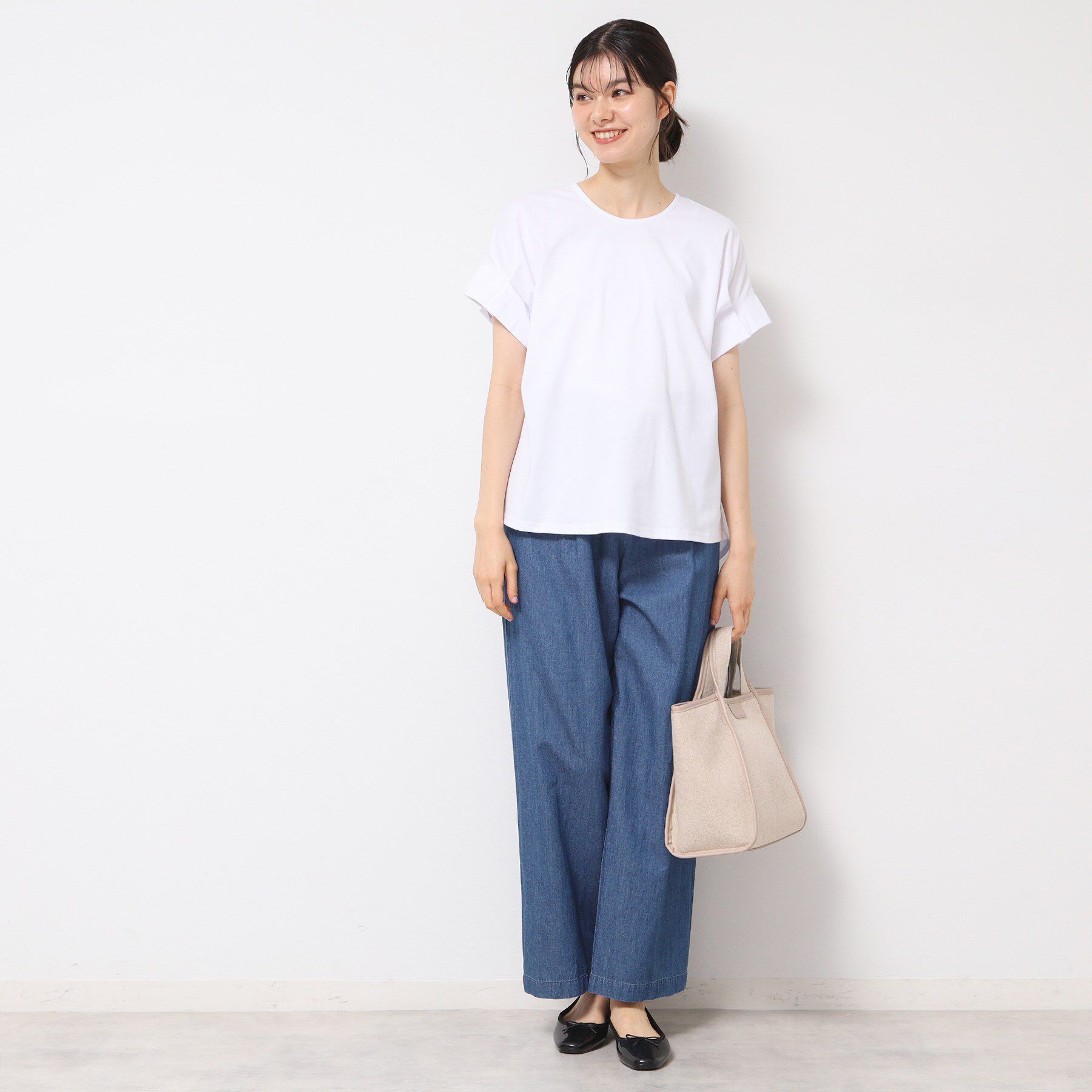 Dessin「【洗える】袖タックデザインカットソー」|Tシャツ・カットソー|