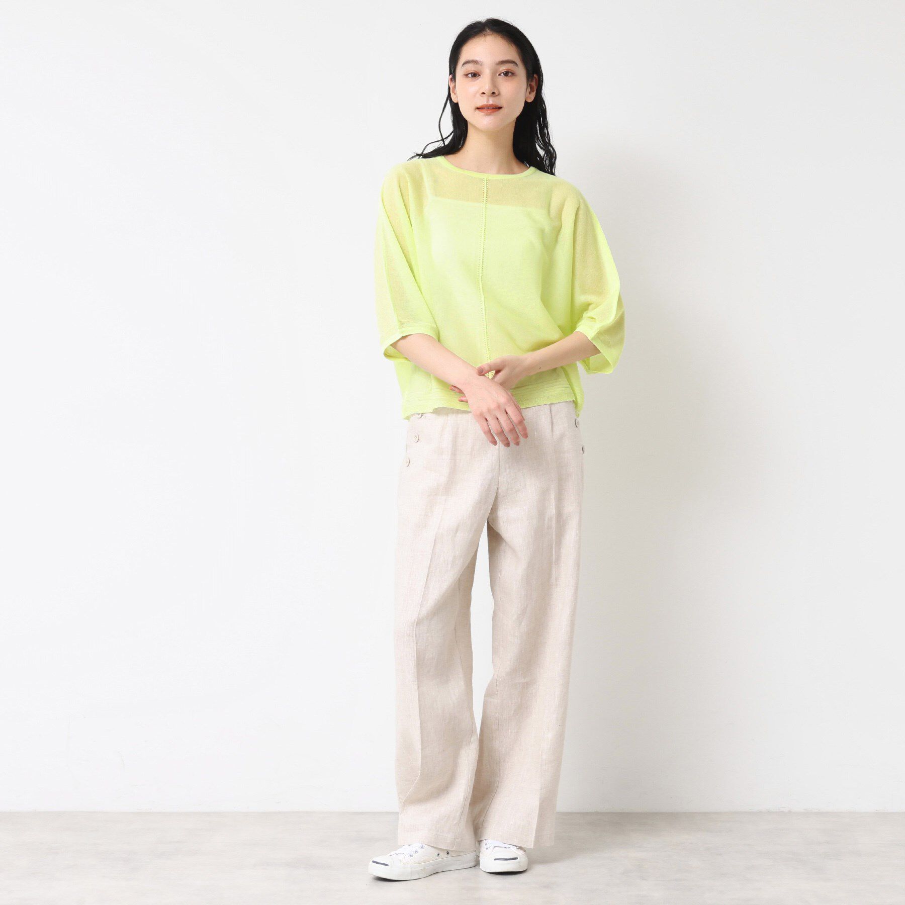 Dessin「【前後2WAY・洗える】シアーカーディガン」|カーディガン|