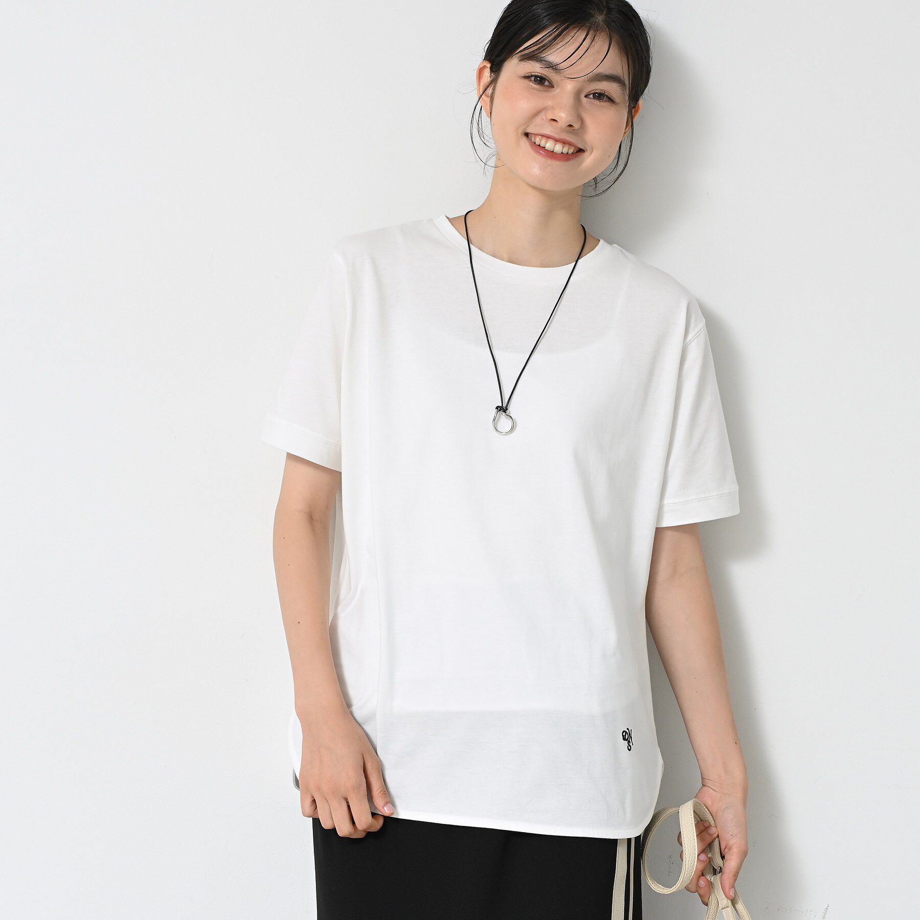 Dessin「【洗える】シャツテール半袖Tシャツ」|Tシャツ・カットソー|