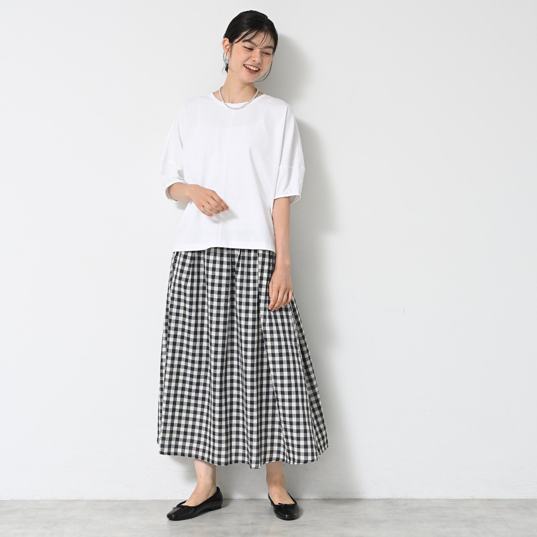 Dessin「【二の腕カバー／UVカット】ランタンスリーブカットソー」|Tシャツ・カットソー|