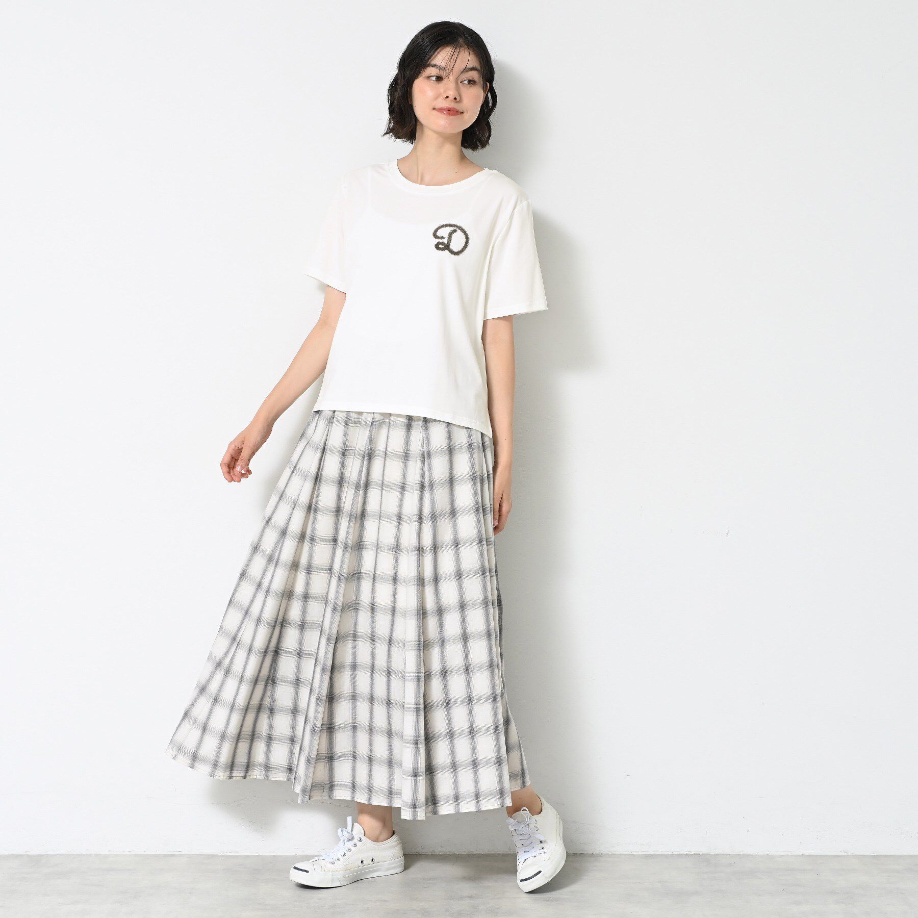 Dessin「【洗える】チュール刺繍Tシャツ」|Tシャツ・カットソー|