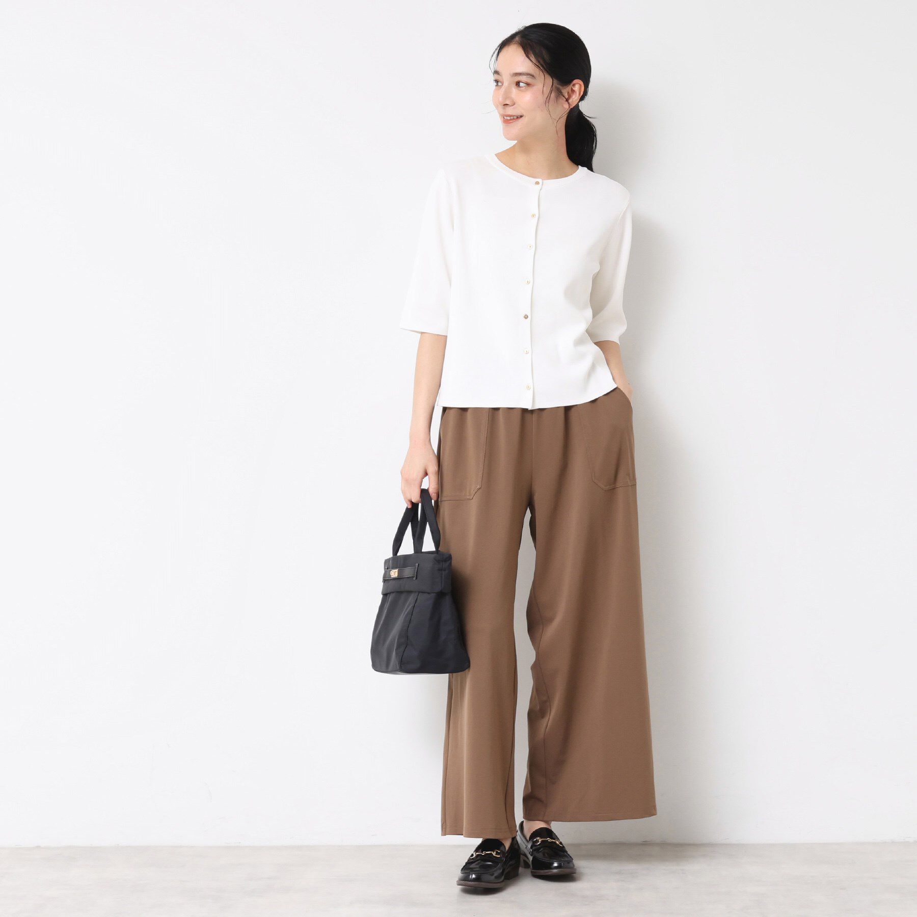 Dessin「【UVカット/洗える】2WAY五分袖カーディガン」|ニット・セーター|