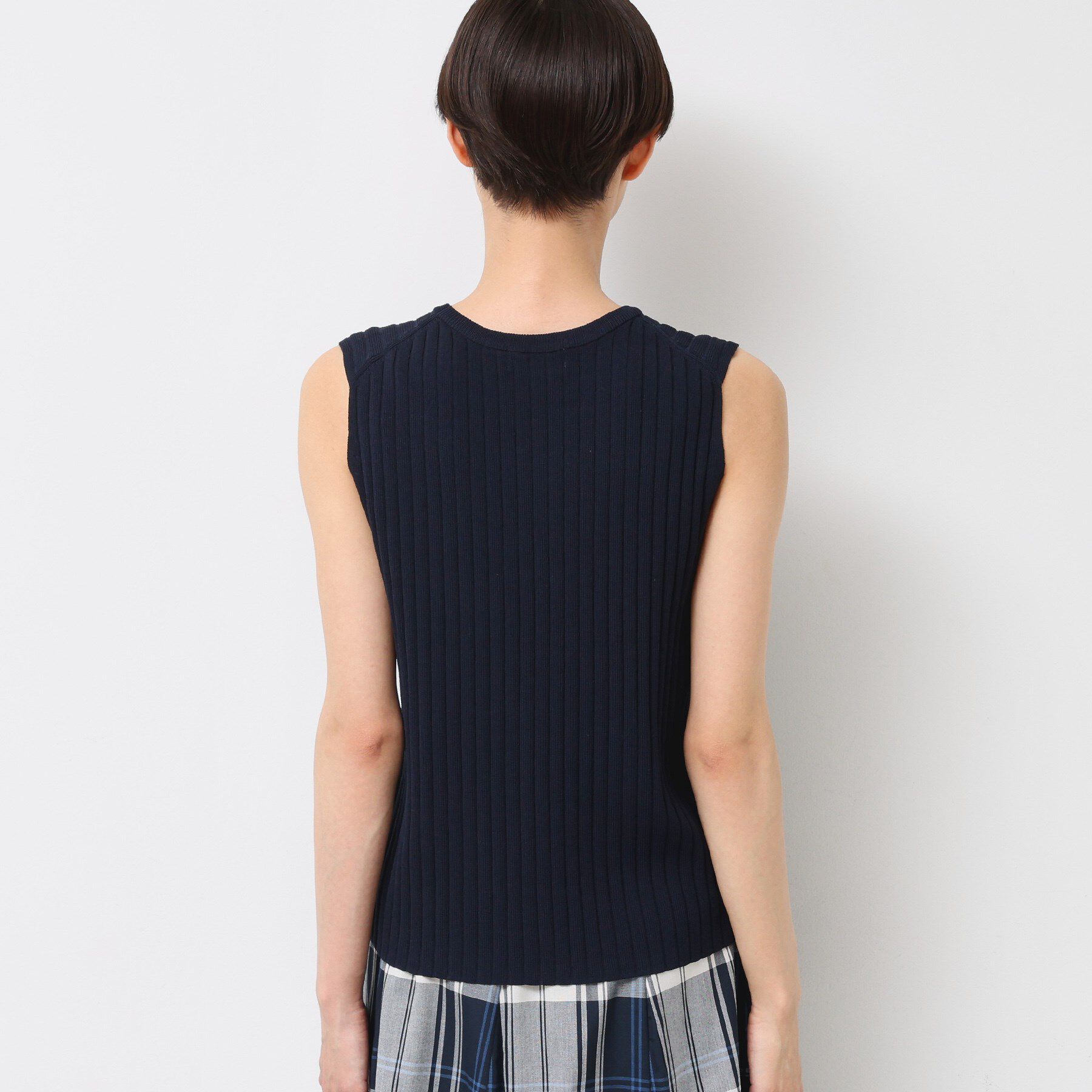 Dessin「【洗える】リブノースリーブニット」|ニット・セーター|