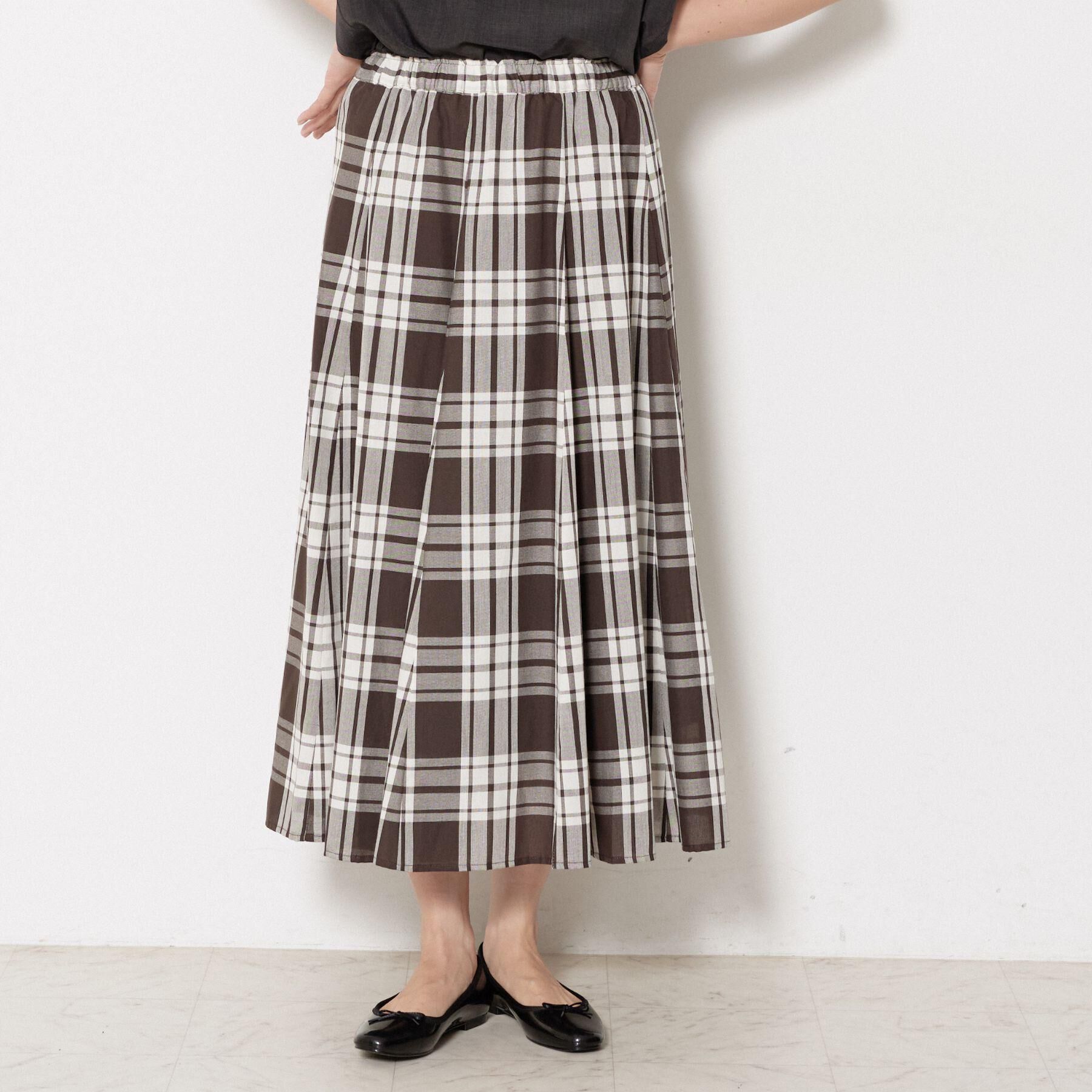 Dessin「【ウエストゴム/洗える】映えチェック柄スカート（XS~L）」|スカート|