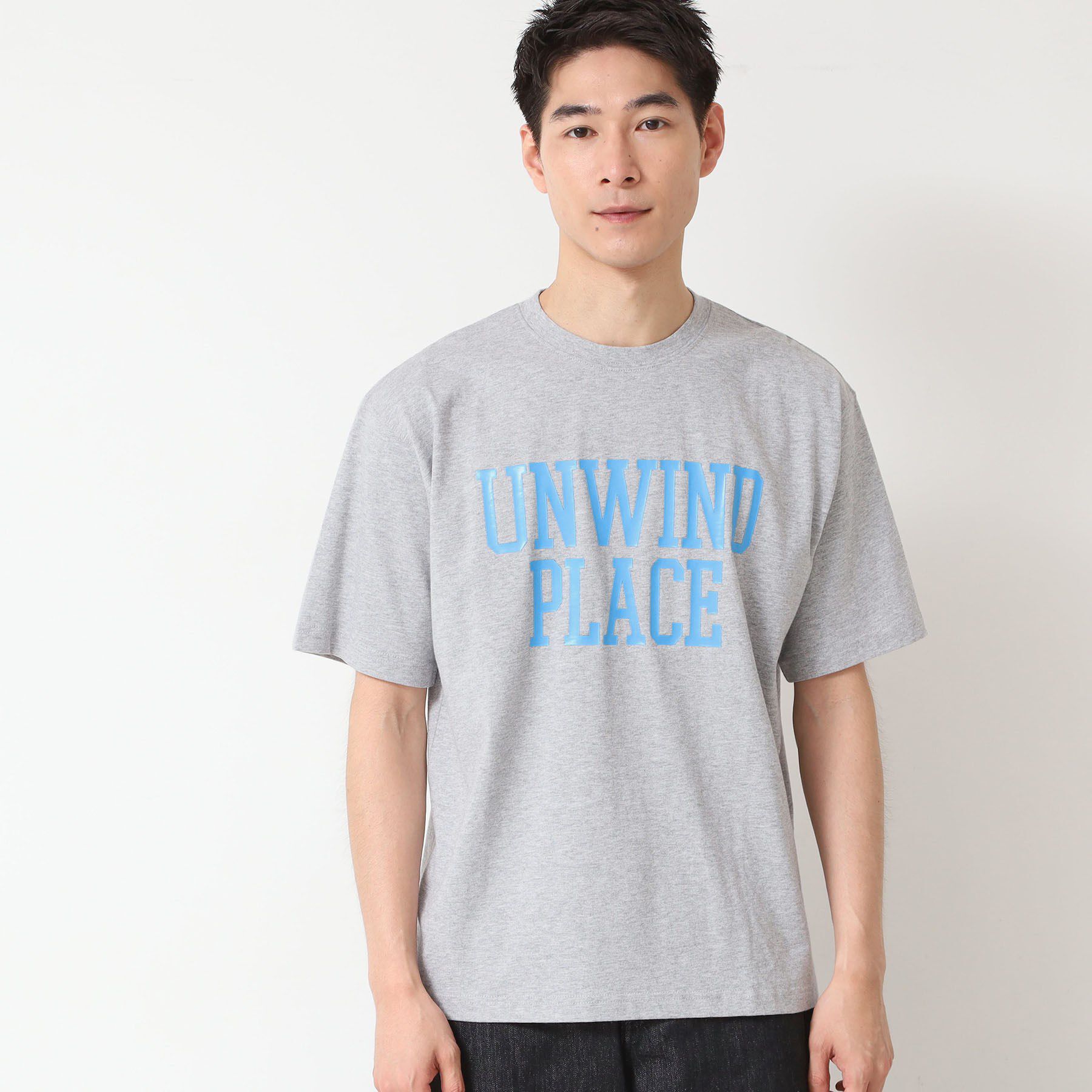 Dessin「【洗える】オーガニックコットン ロゴプリントTシャツ」|Tシャツ・カットソー|グレー(012)