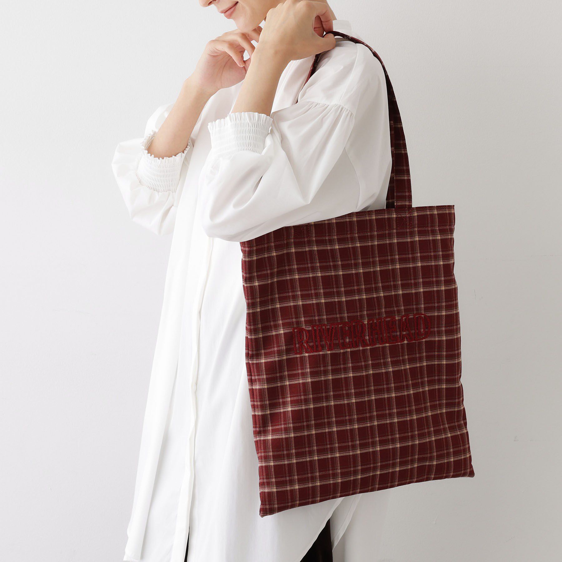Dessin「チェックトートバッグ」|トートバッグ|レッド(262)