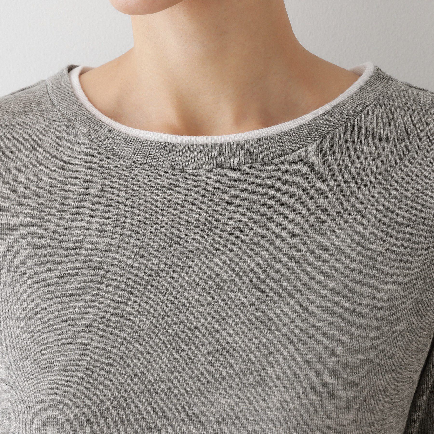 Dessin「【洗える】バイカラーシアーリブカットソー」|Tシャツ・カットソー|