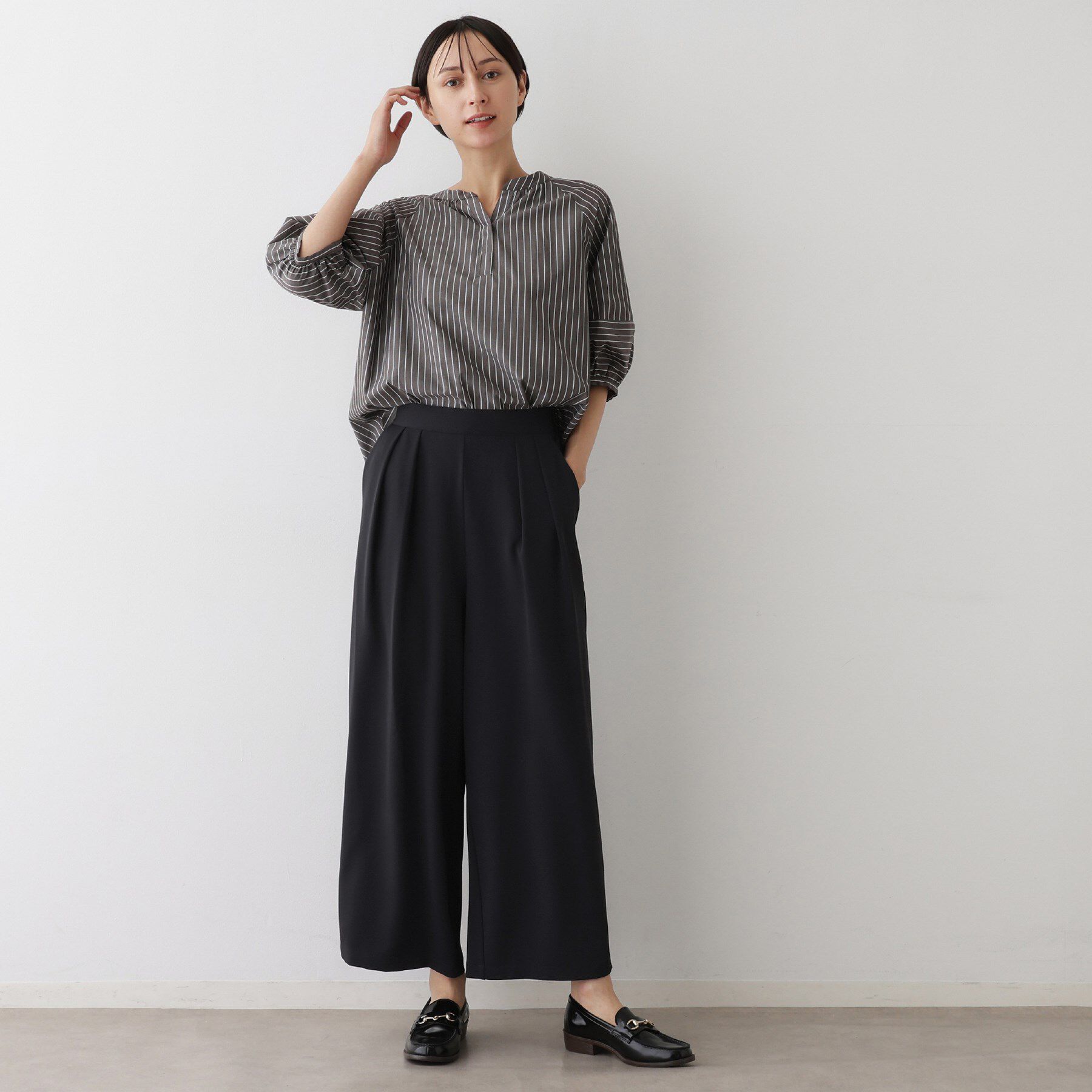 Dessin「【セットアップ可・洗える】ダブルタックワイドパンツ」|その他|