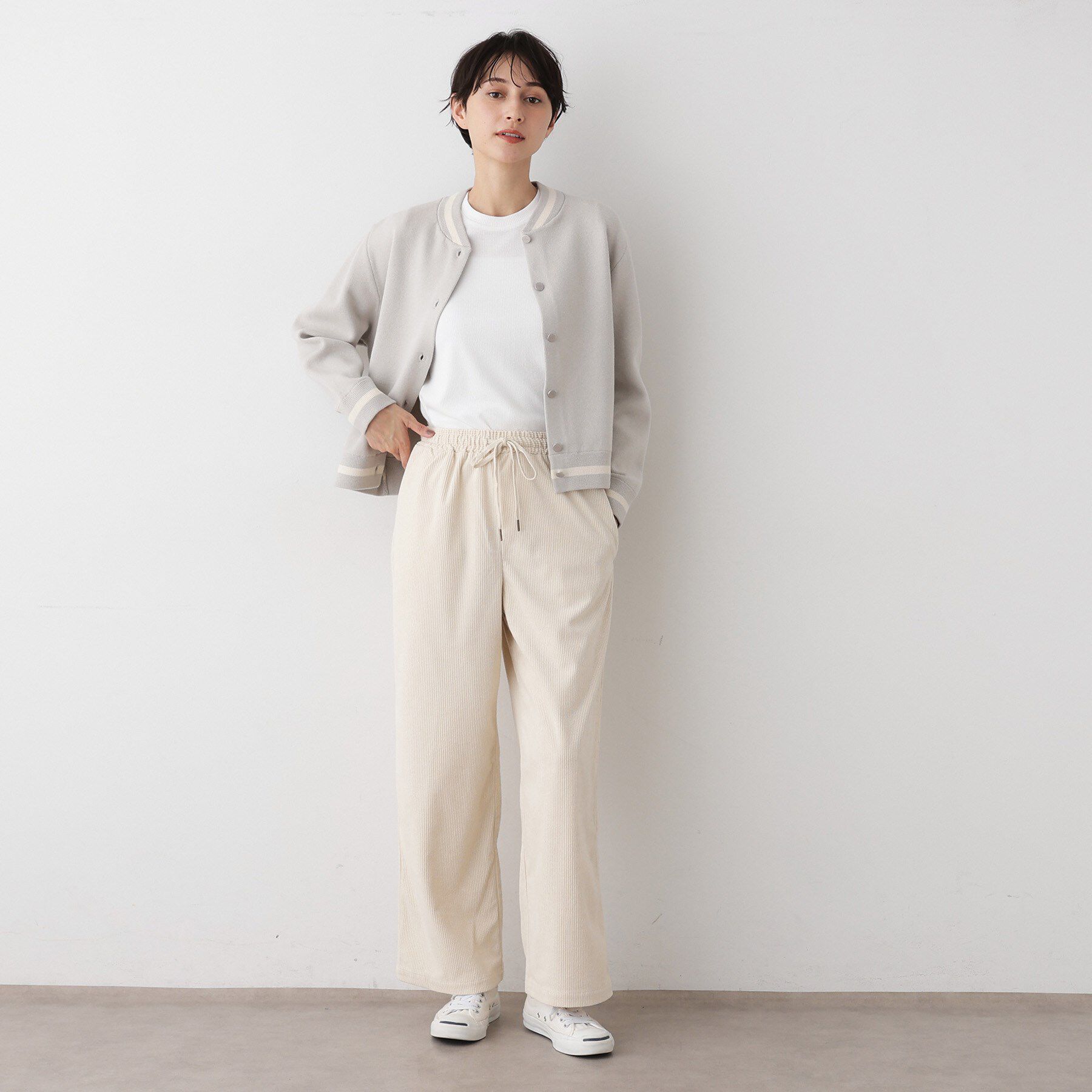 Dessin「【洗える】スタジャンカーディガン」|カーディガン|