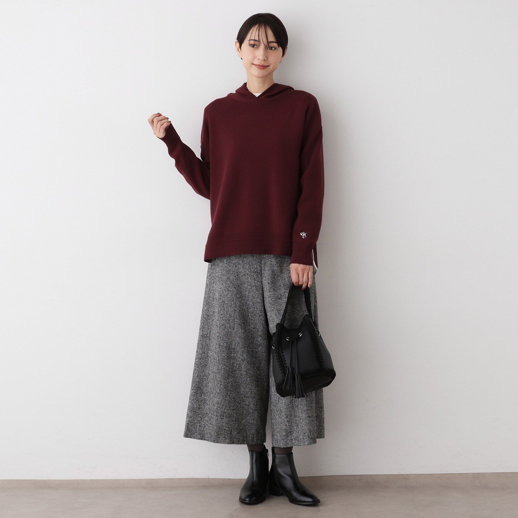 Dessin「【洗える/後ろゴム】ツイードマリンクロップド丈パンツ」|その他|