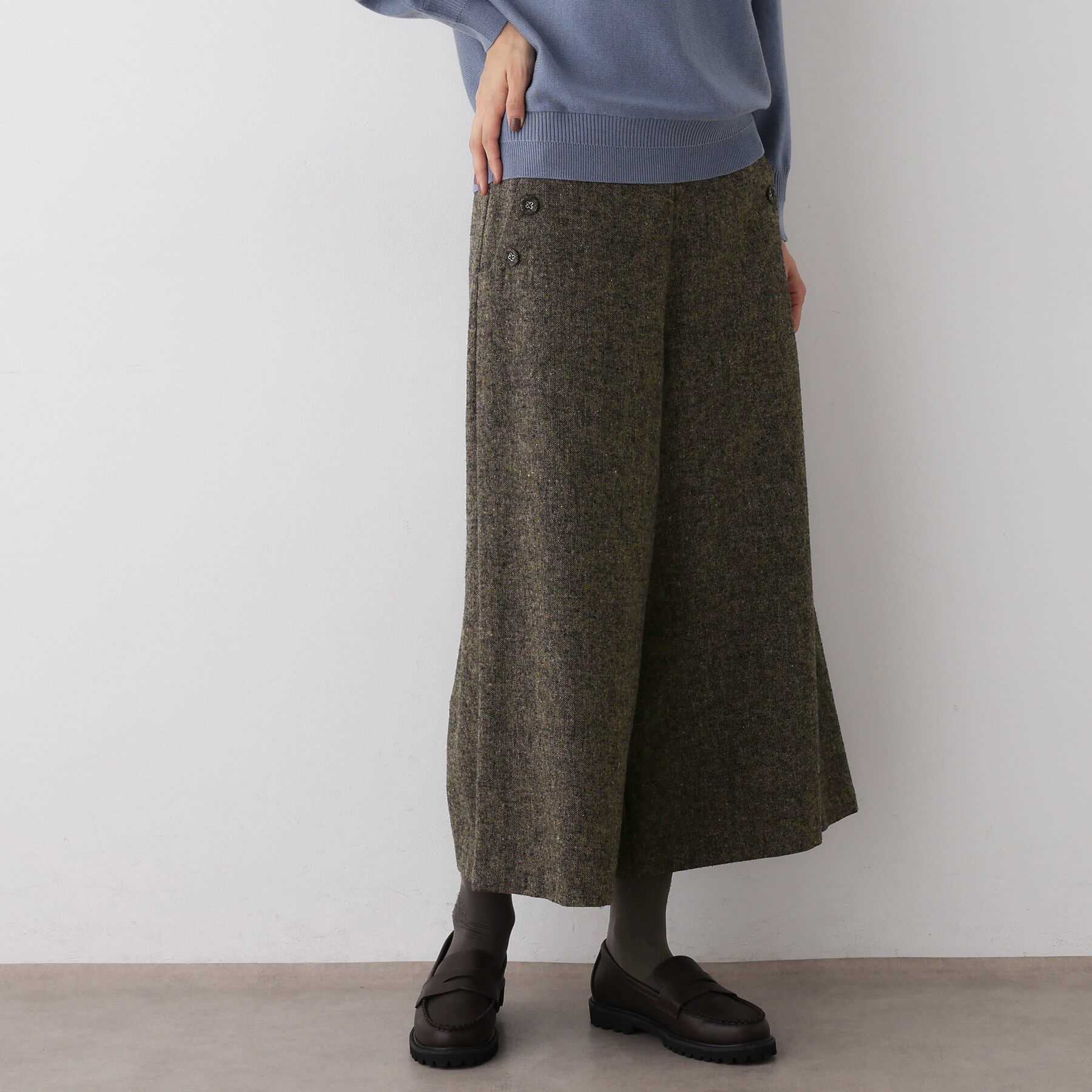 Dessin「【洗える/後ろゴム】ツイードマリンクロップド丈パンツ」|その他|