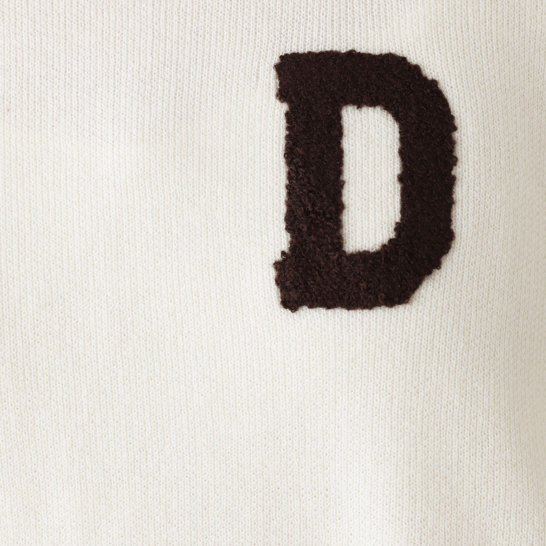 Dessin「【洗える】Dサガラ刺繍ワッペン付きニット」|ニット・セーター|