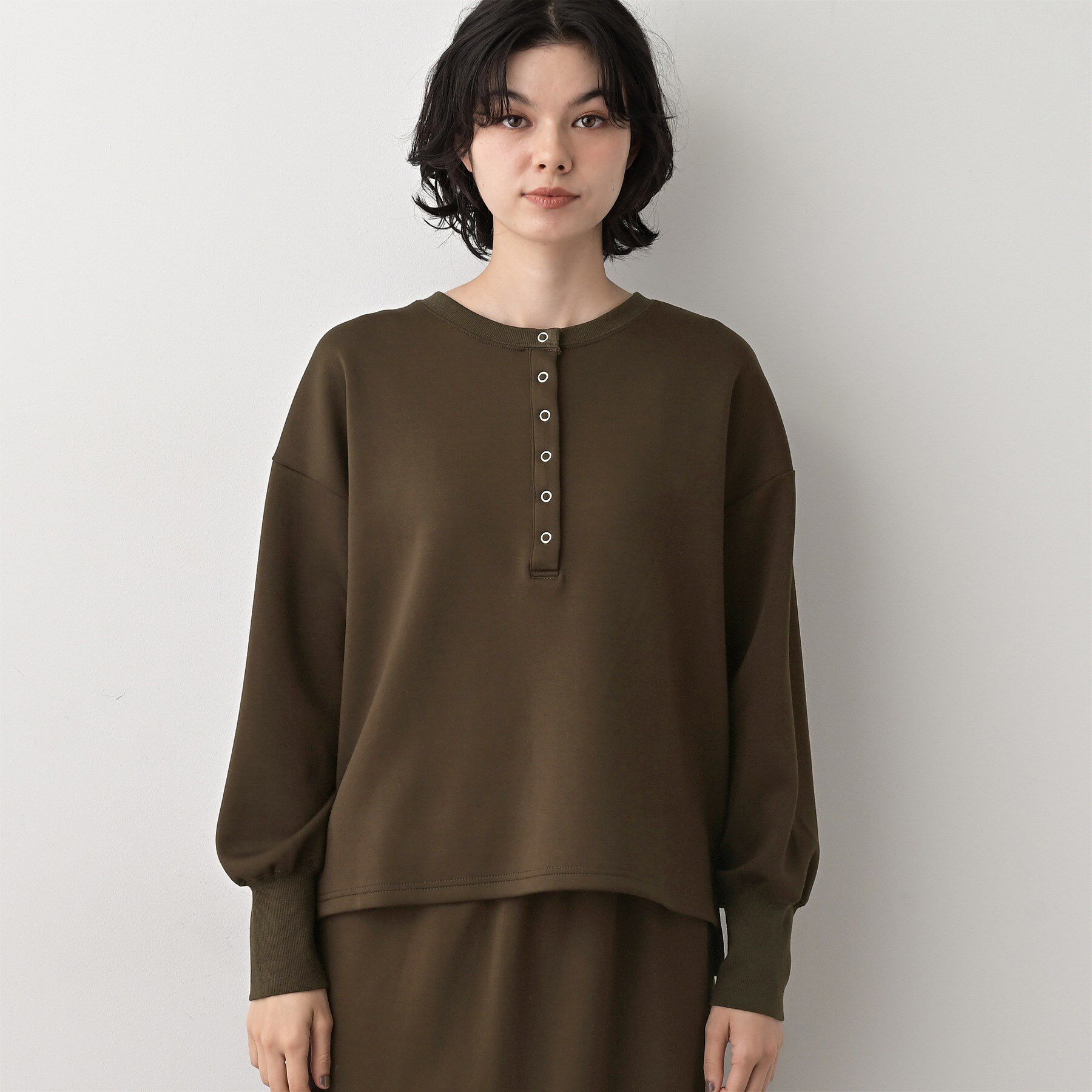 Dessin「【セットアップ可/洗える】ヘンリーネックプルオーバー」|Tシャツ・カットソー|