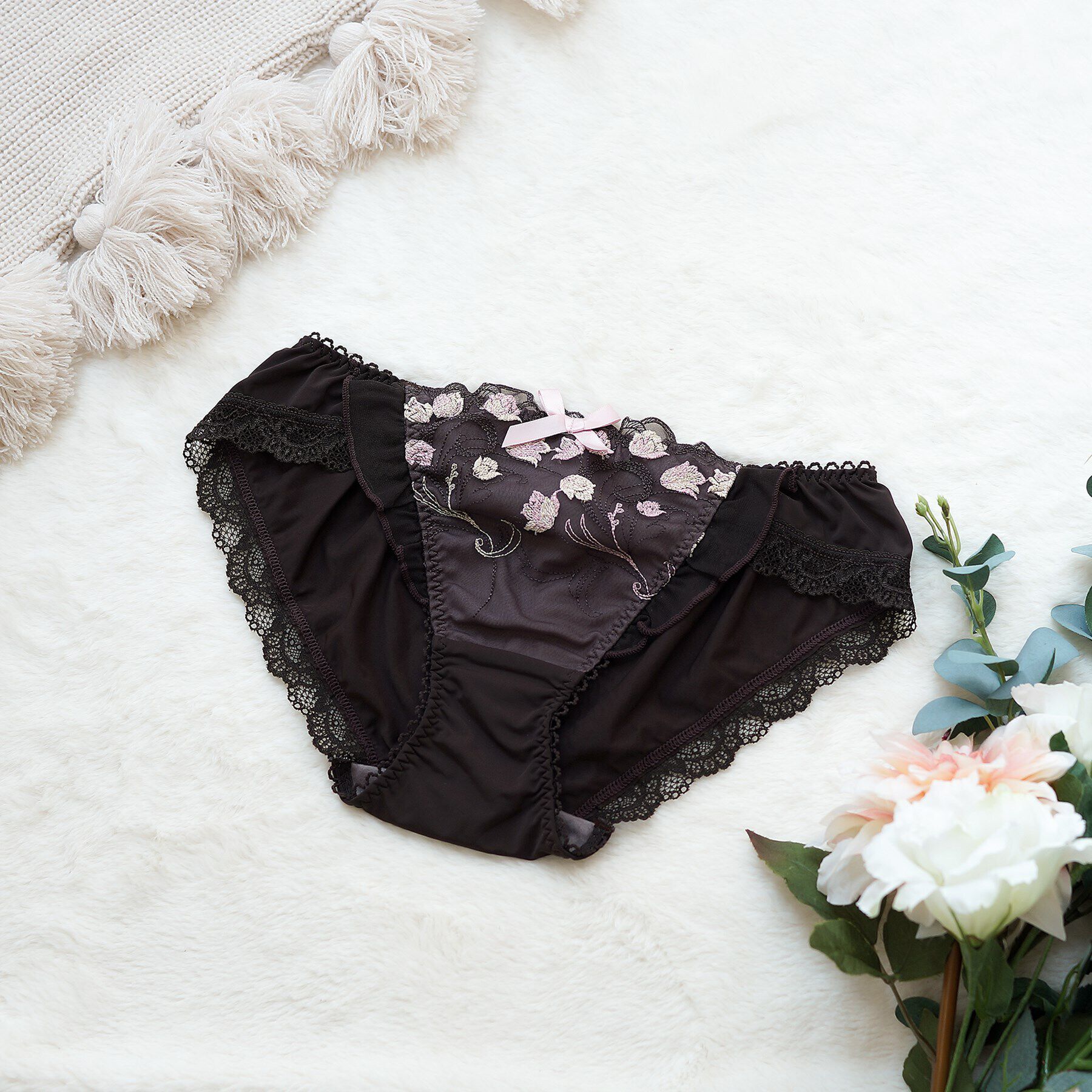 Risa Magli「アンジェル ノーマルショーツ」|インナー|ブラウン(043)