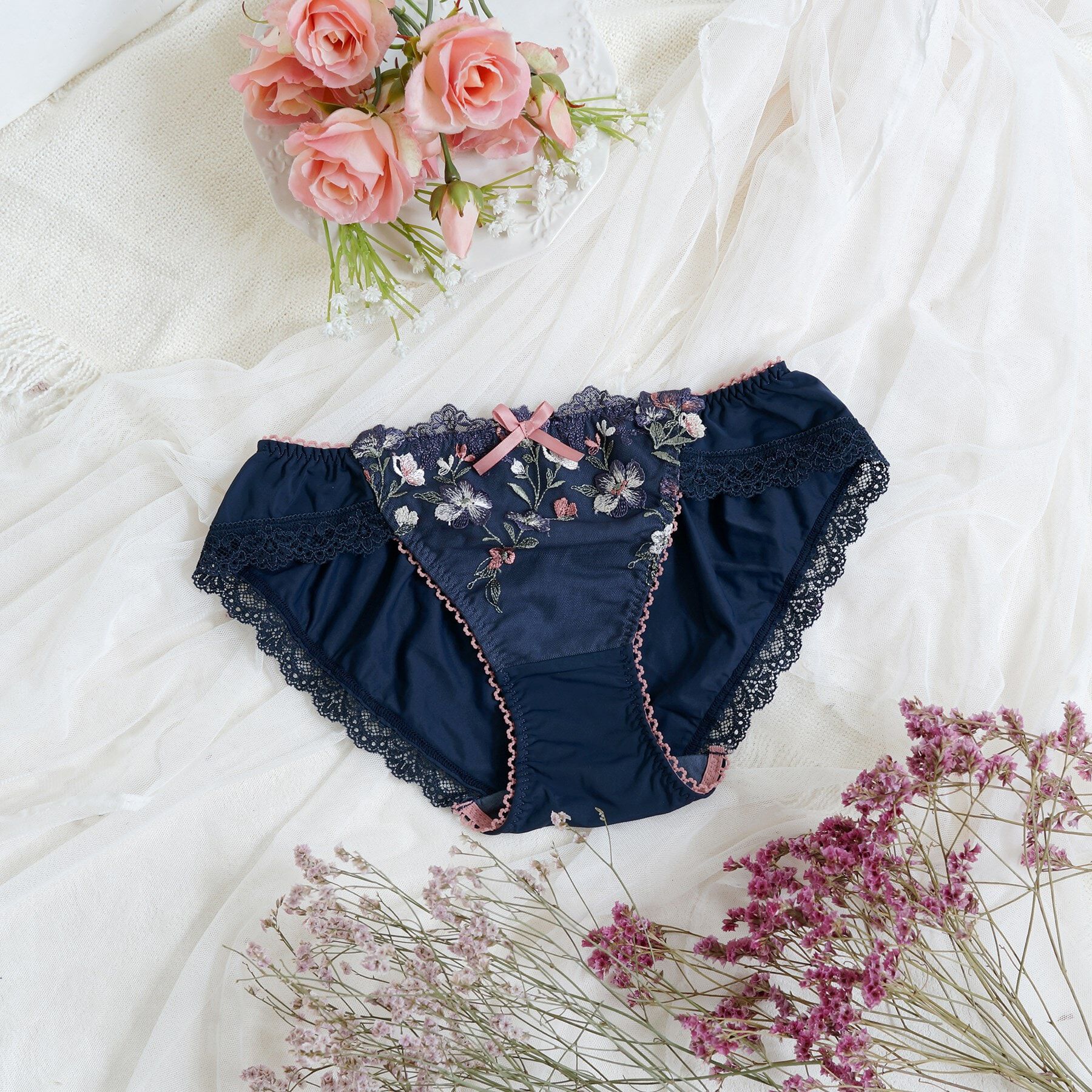 Risa Magli「イレーヌ ノーマルショーツ」|インナー|ネイビー(094)