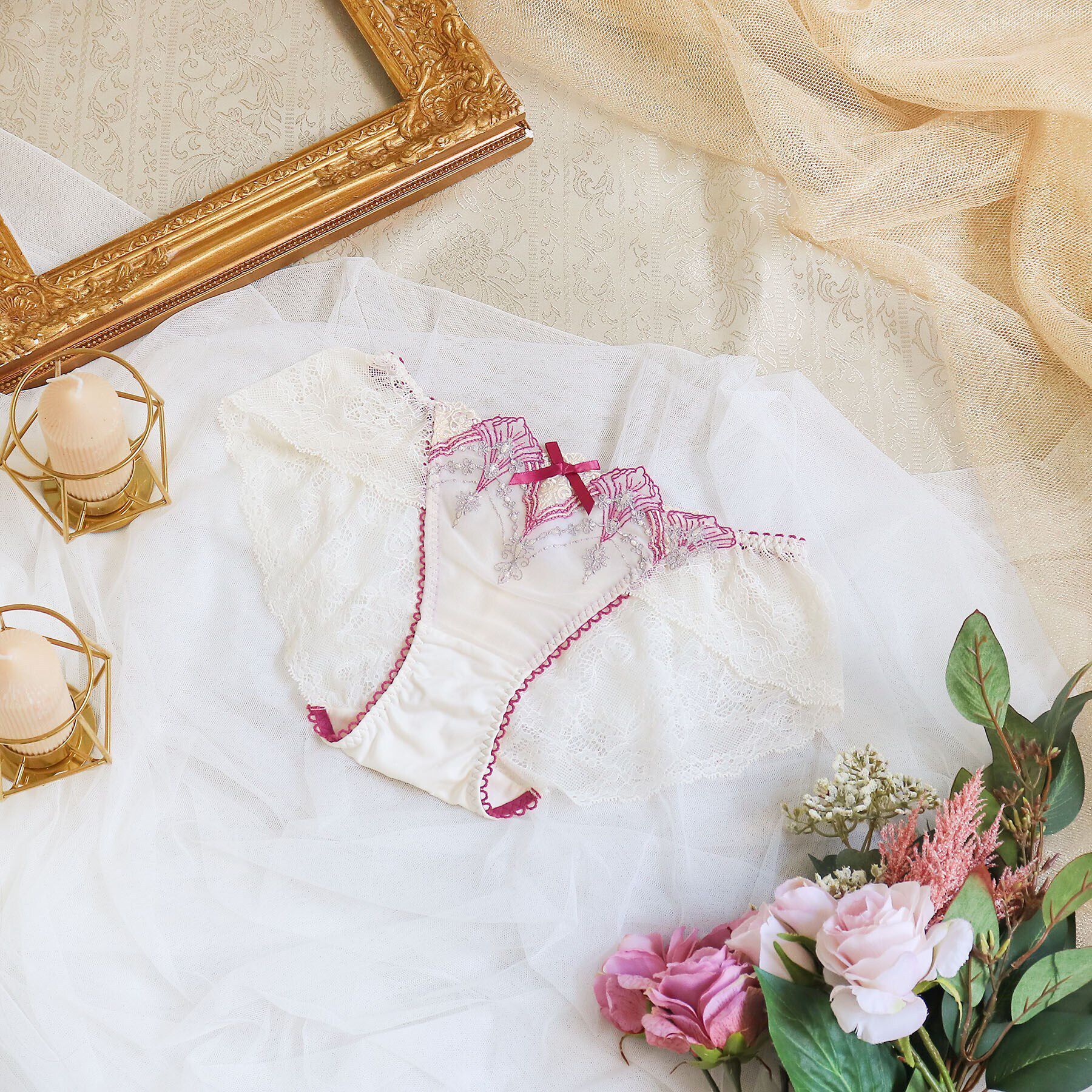 Risa Magli「シェール レースショーツ」|インナー|ローズ(062)