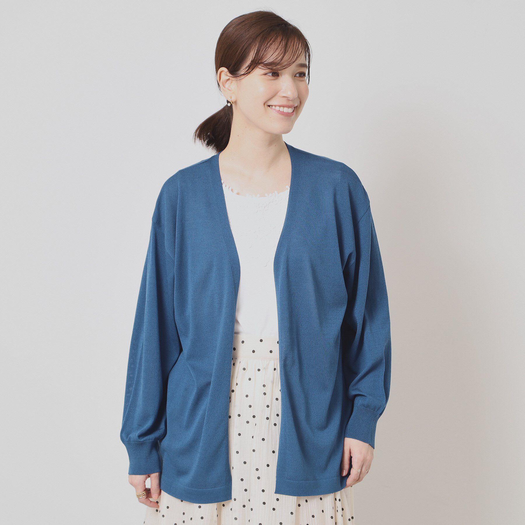 ITS&rsquo;DEMO「【UVケア／接触冷感／毛玉防止／手洗い可】着流しニットカーディガン」|カーディガン|