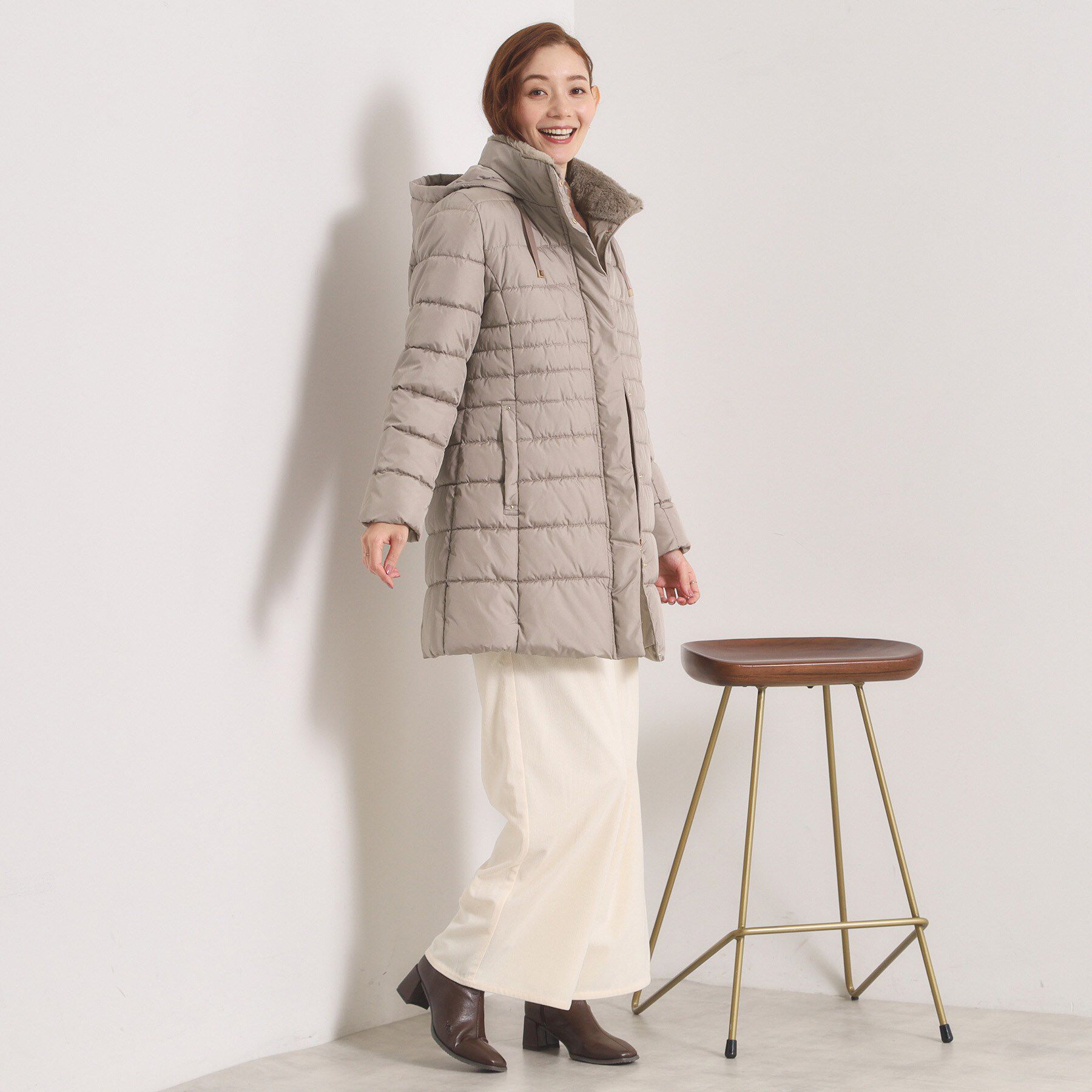 ITS&rsquo;DEMO「【撥水加工】中綿フードコート」|ダウン|