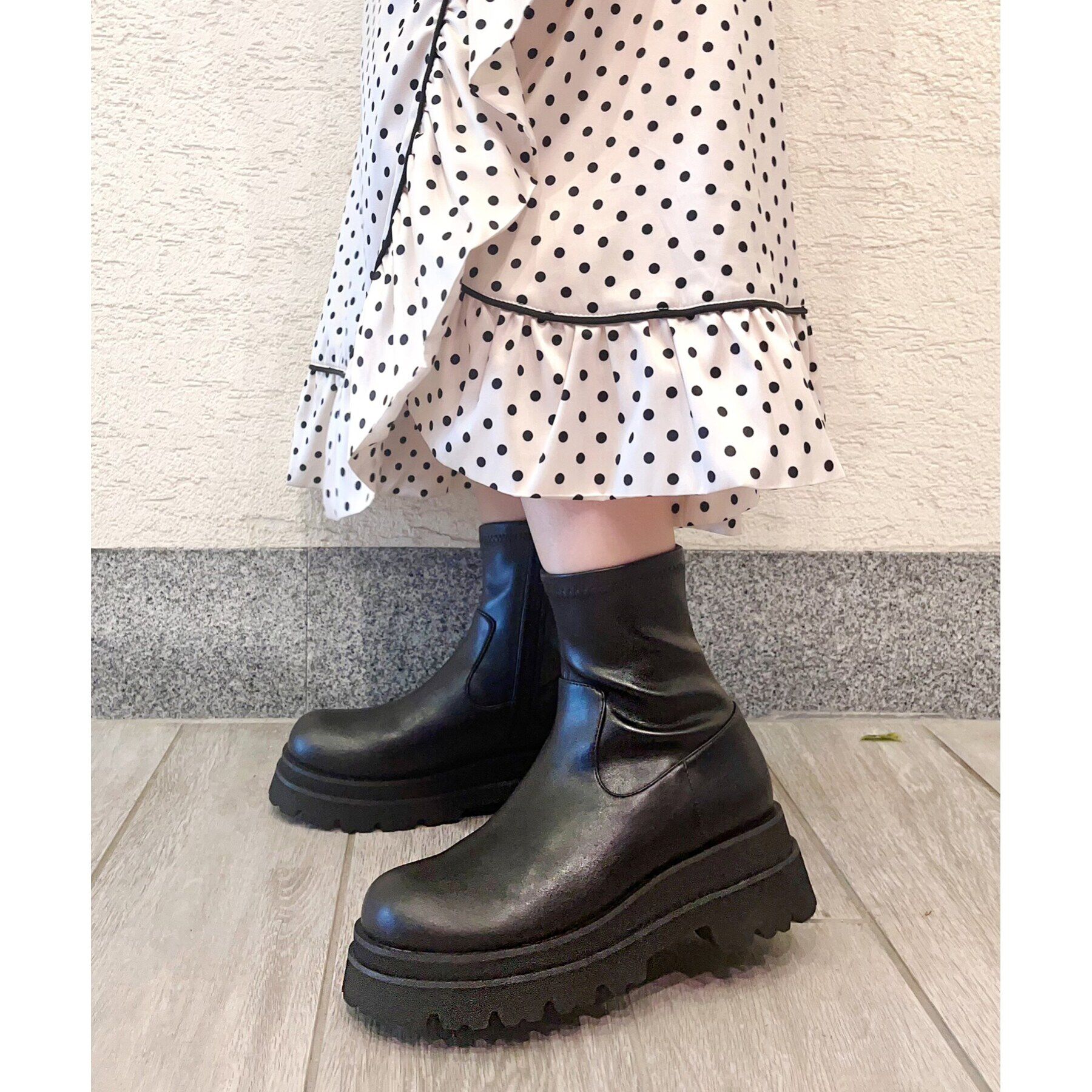 ESPERANZA「晴雨兼用トラックソールショートブーツ」|ショートブーツ|