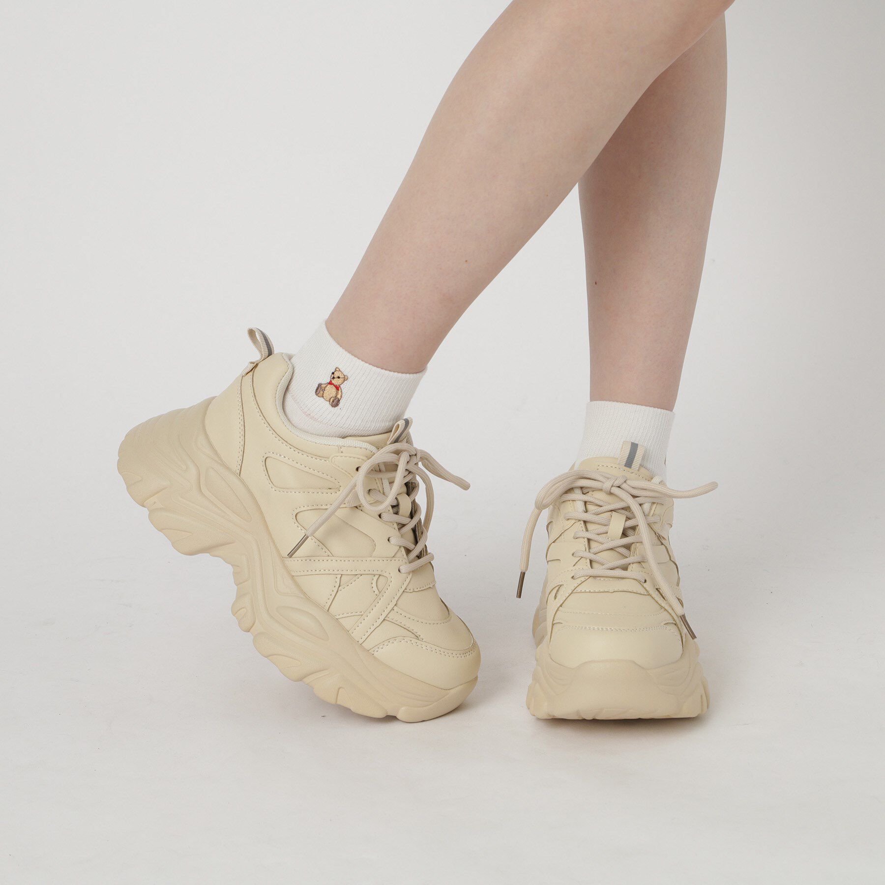 csT&P「【2WAYチェーン付き】軽量ボリュームソール厚底スニーカー」|スニーカー|