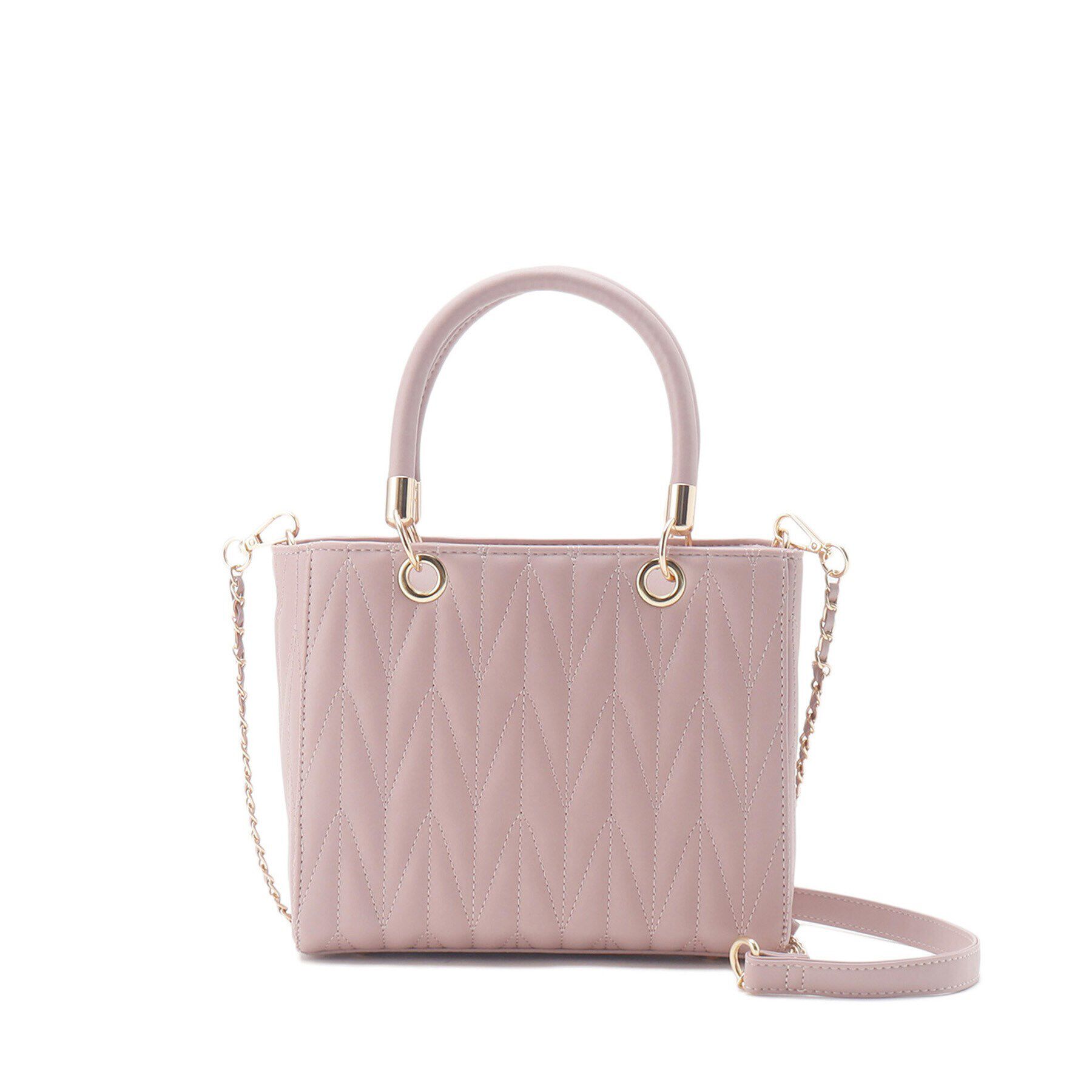 Ober Tashe「チャーム付きキルティング2WAYバッグ」|ハンドバッグ|